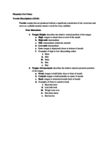 Phonetics Ch 4 Vowels Notes