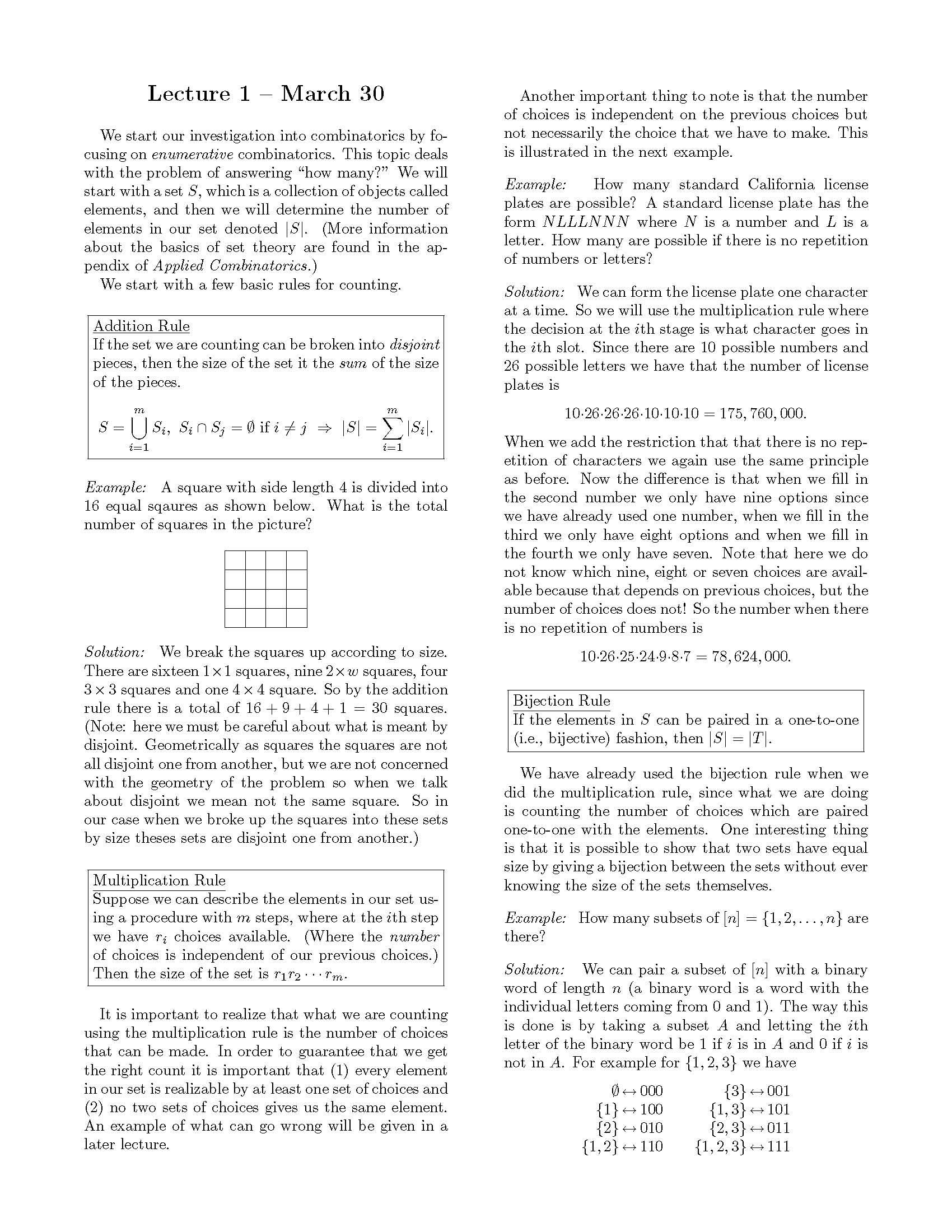 Combinatorics