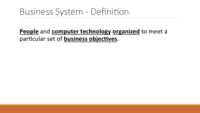 Business process and system