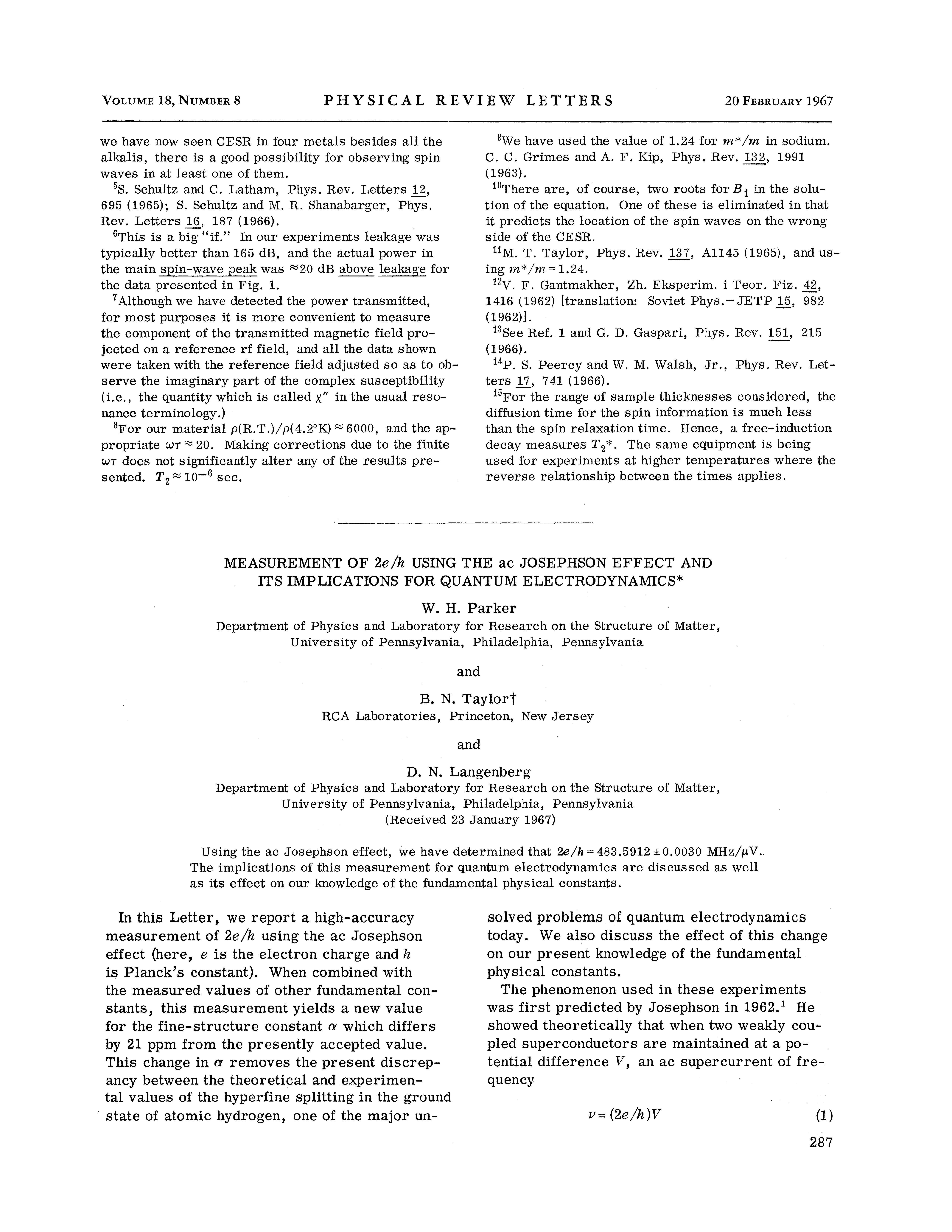 EXPERIMENTAL PHYSICS