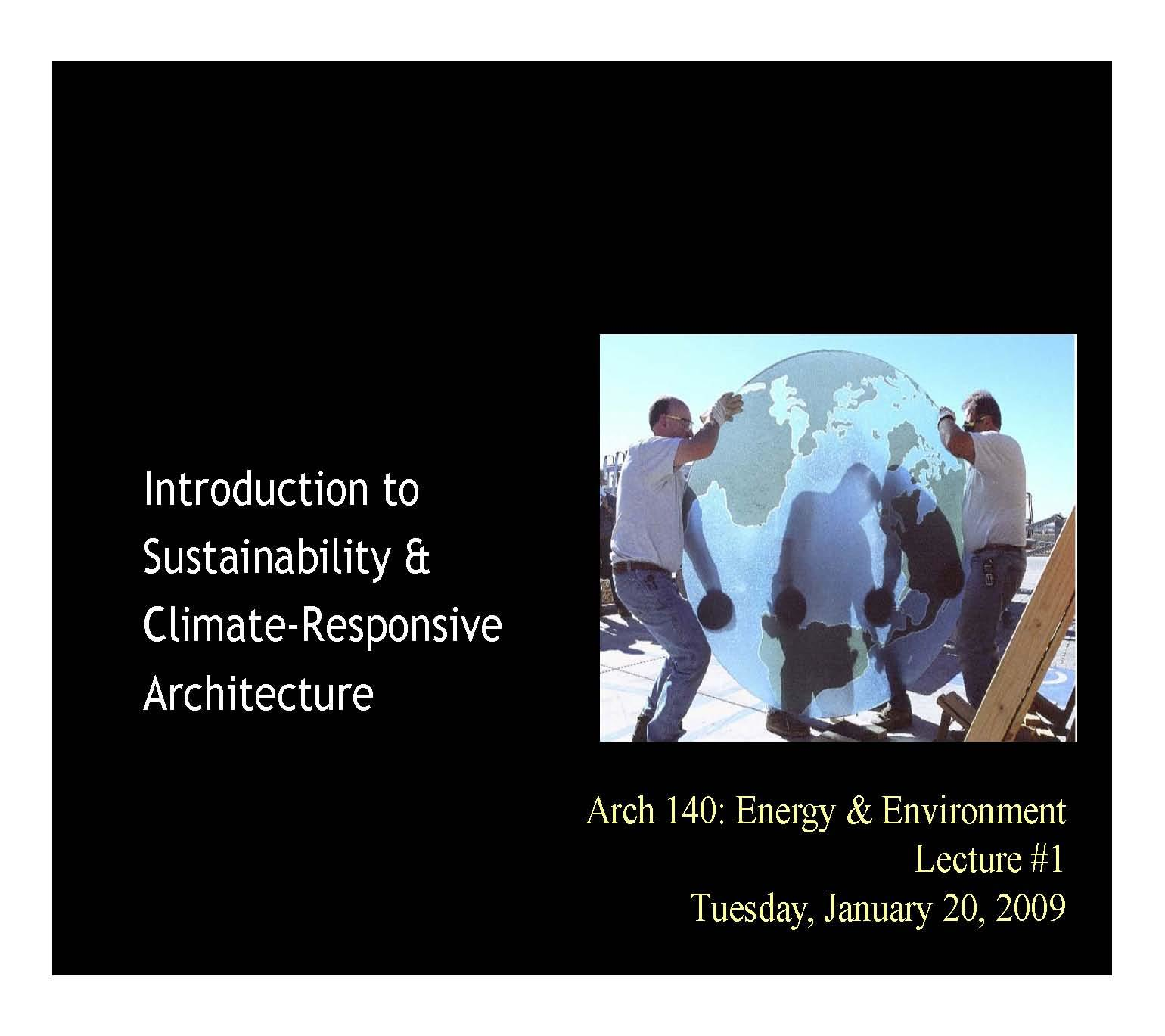 Energy and Environment