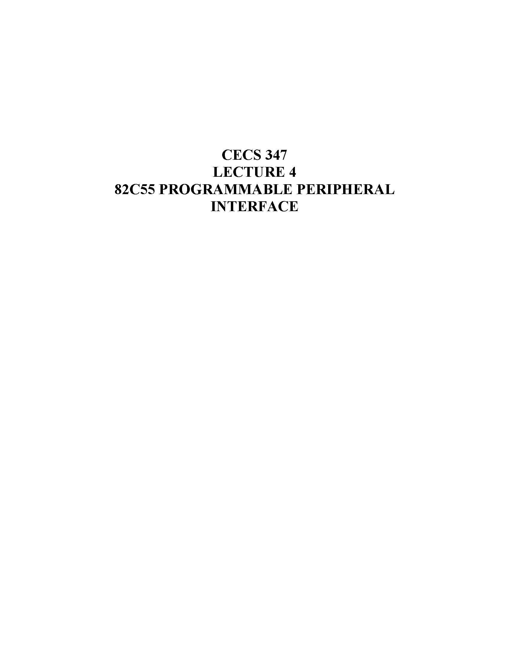 Microprocessors and Controllers II