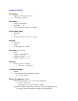 Periodic Properties of Elements