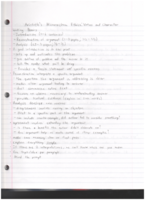 Week 3 Notes: Aristotle's Nicomachean Ethics