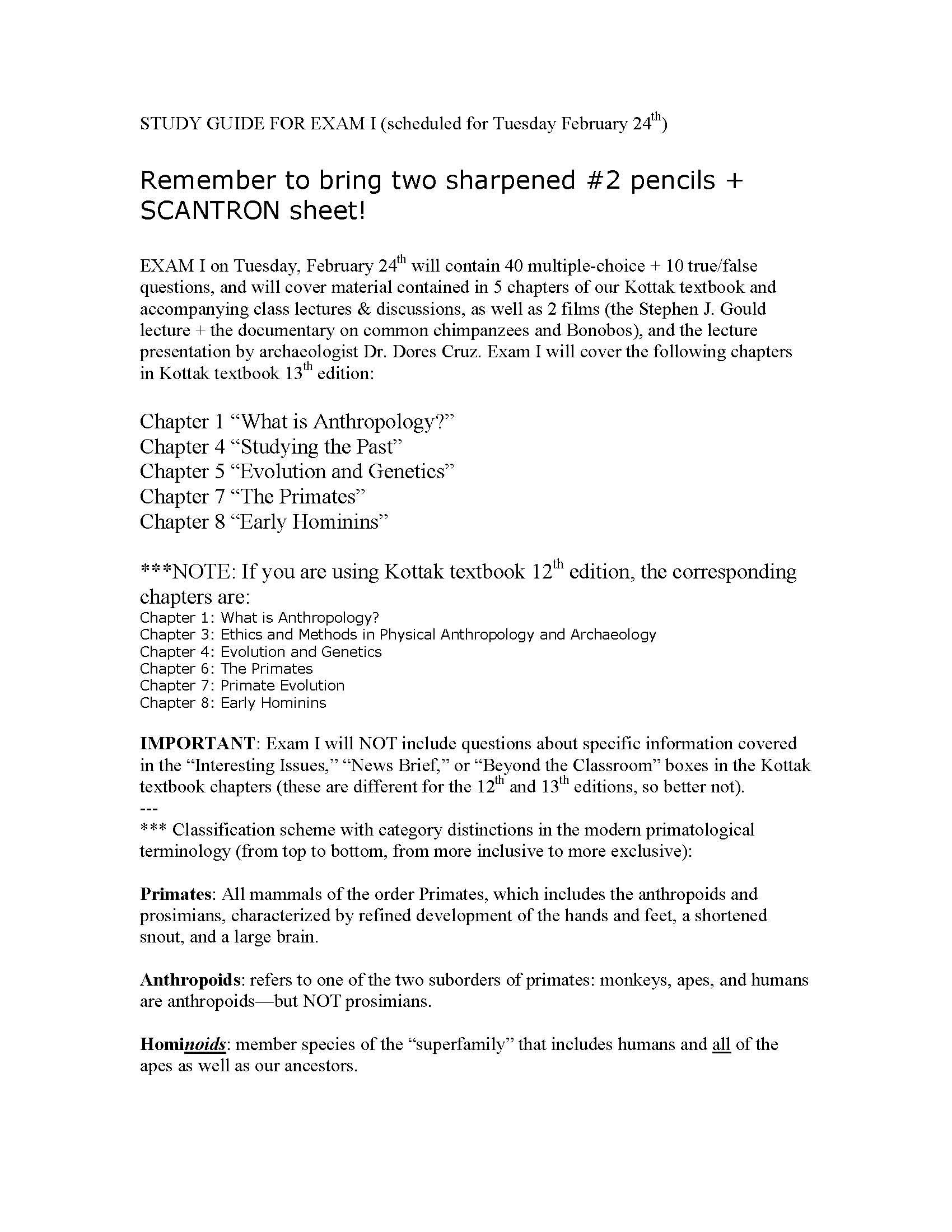 INTRODUCTION TO ANTHROPOLOGY