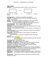 Chapter 13 - Properties of Solutions