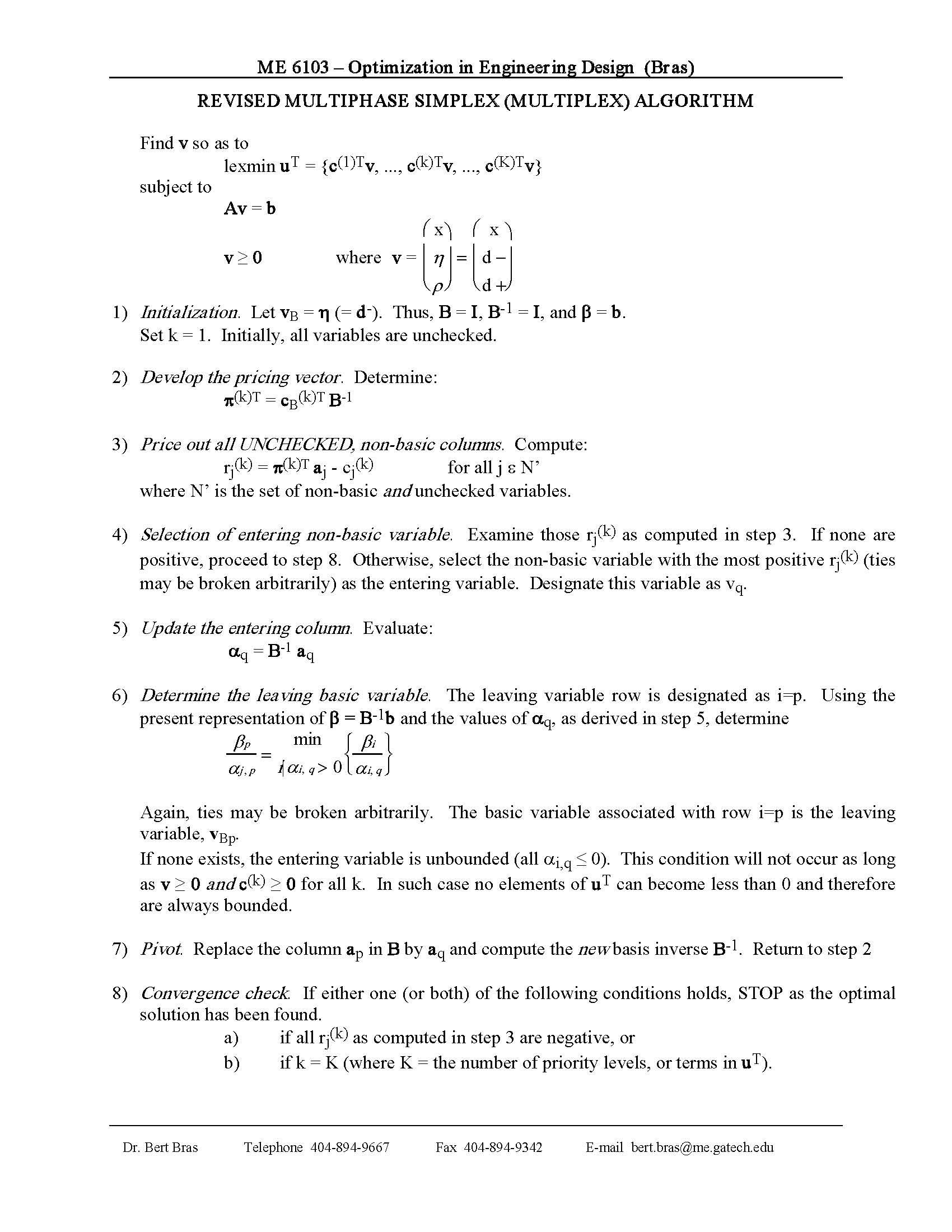 Optimization Engr Design
