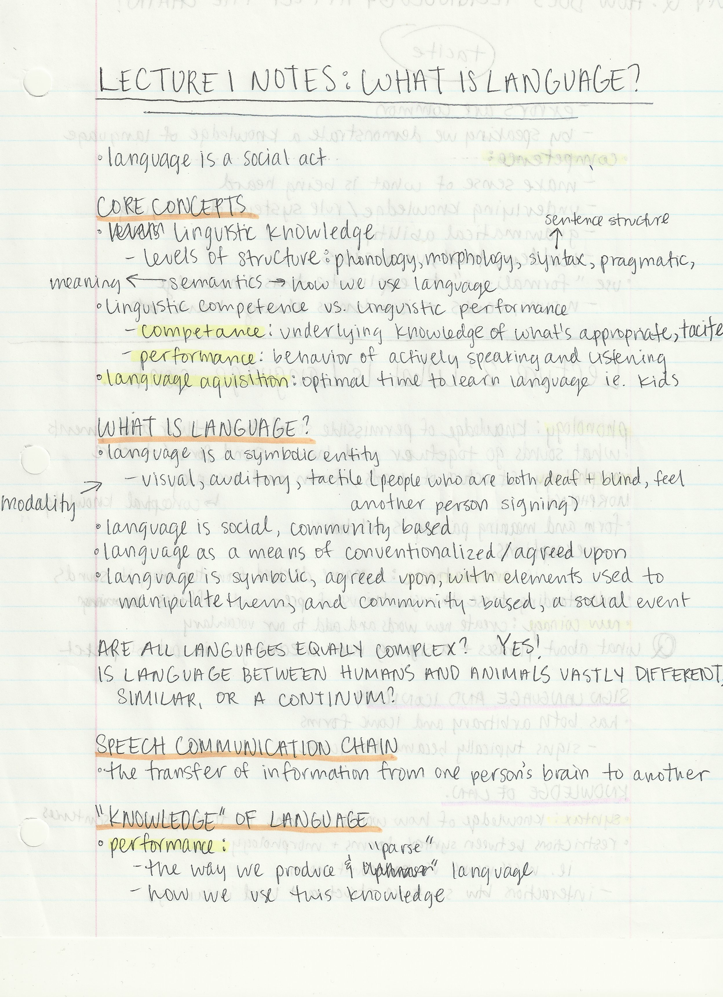 LECTURE 1 - What is Language?