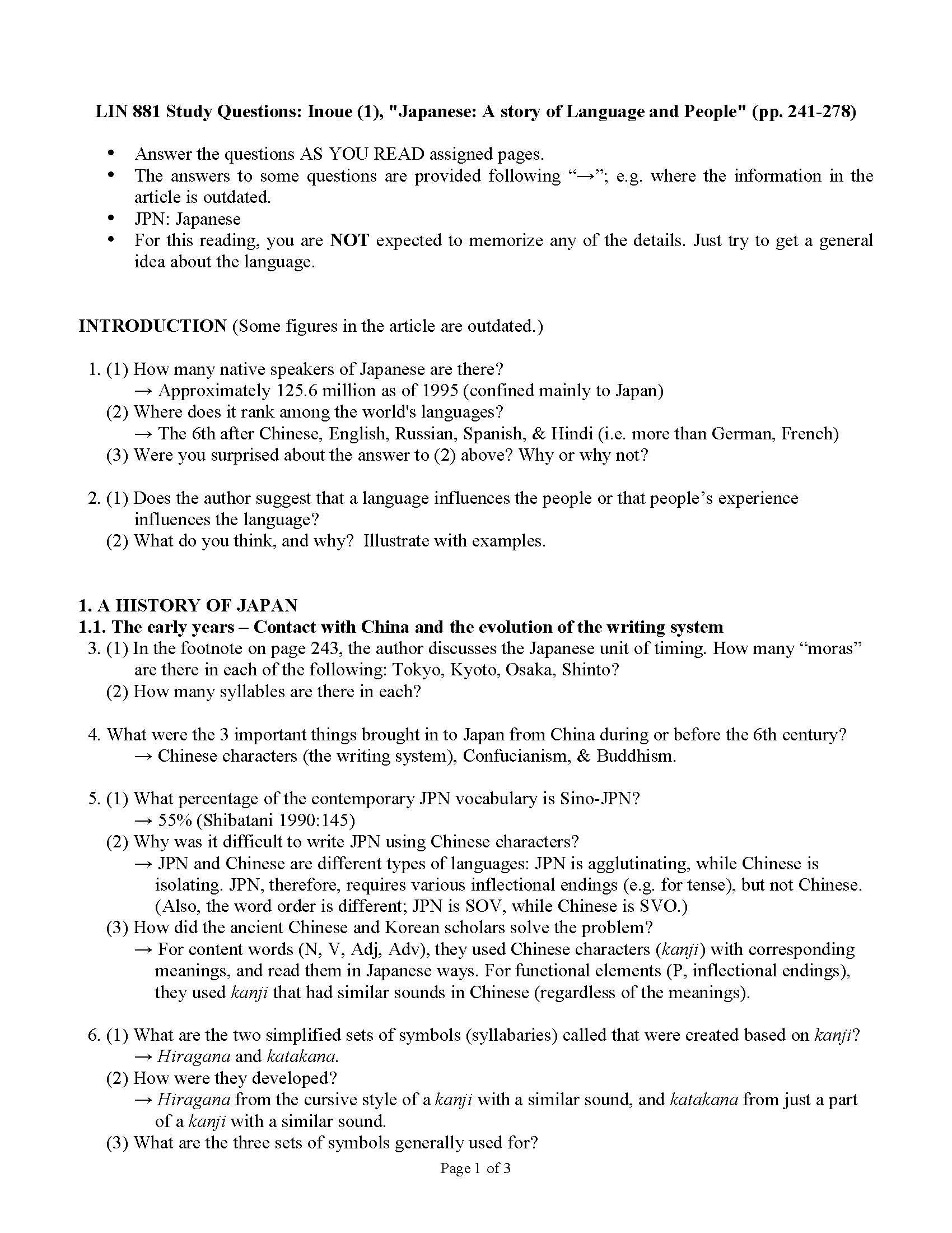 Structure of a Non