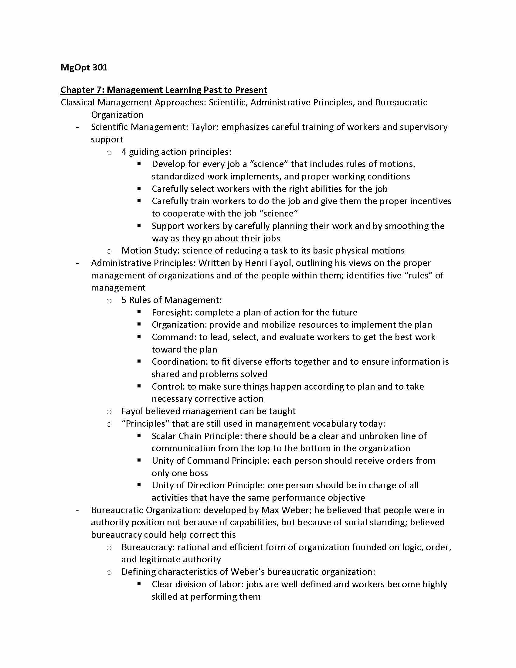 Principles of Management and Organization