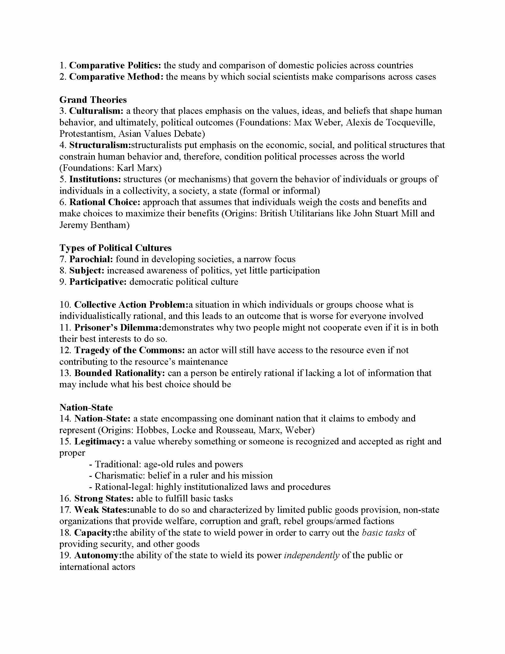INTRO TO COMP POL