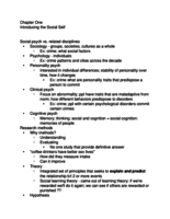 Intro to Social Psych Chapter 1