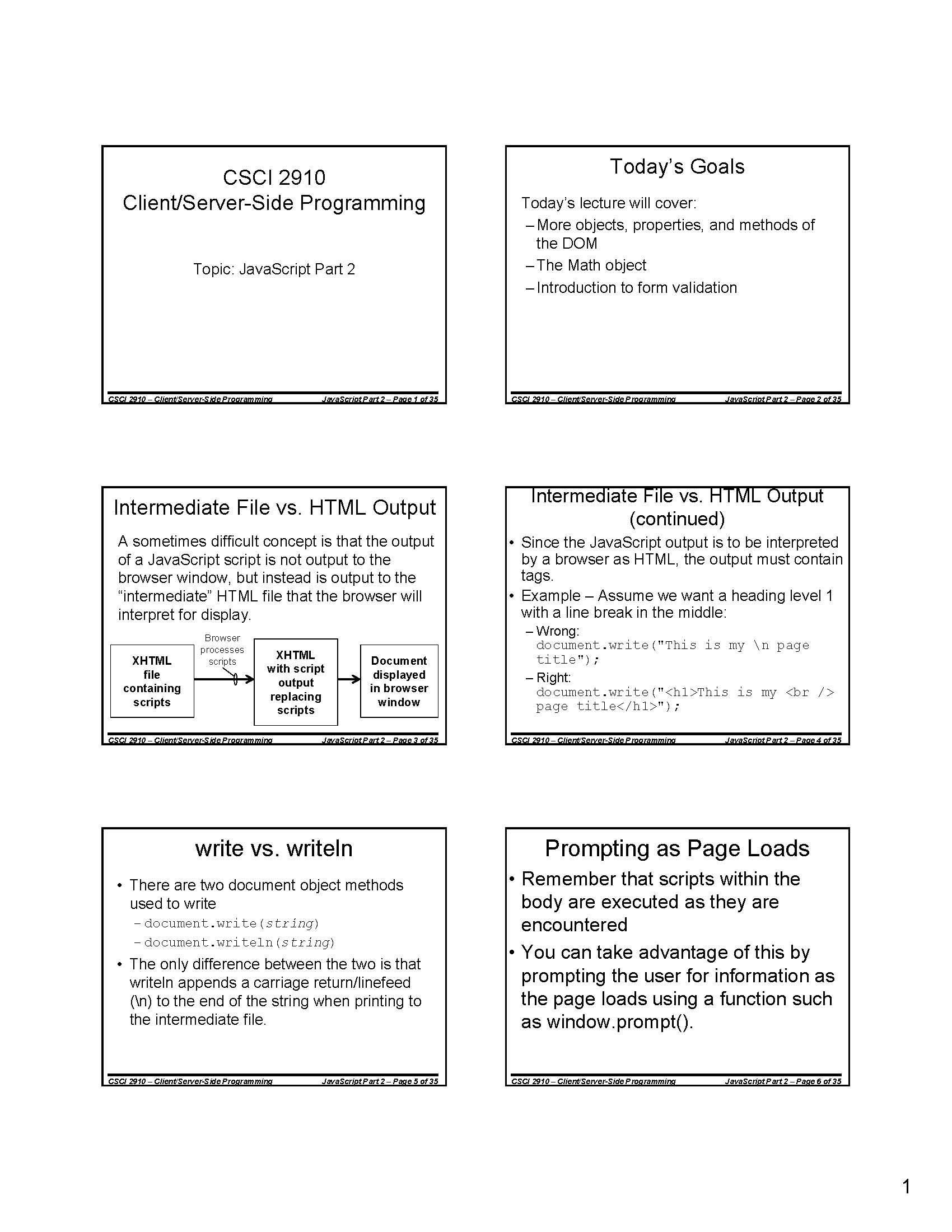Server Side Web Prog