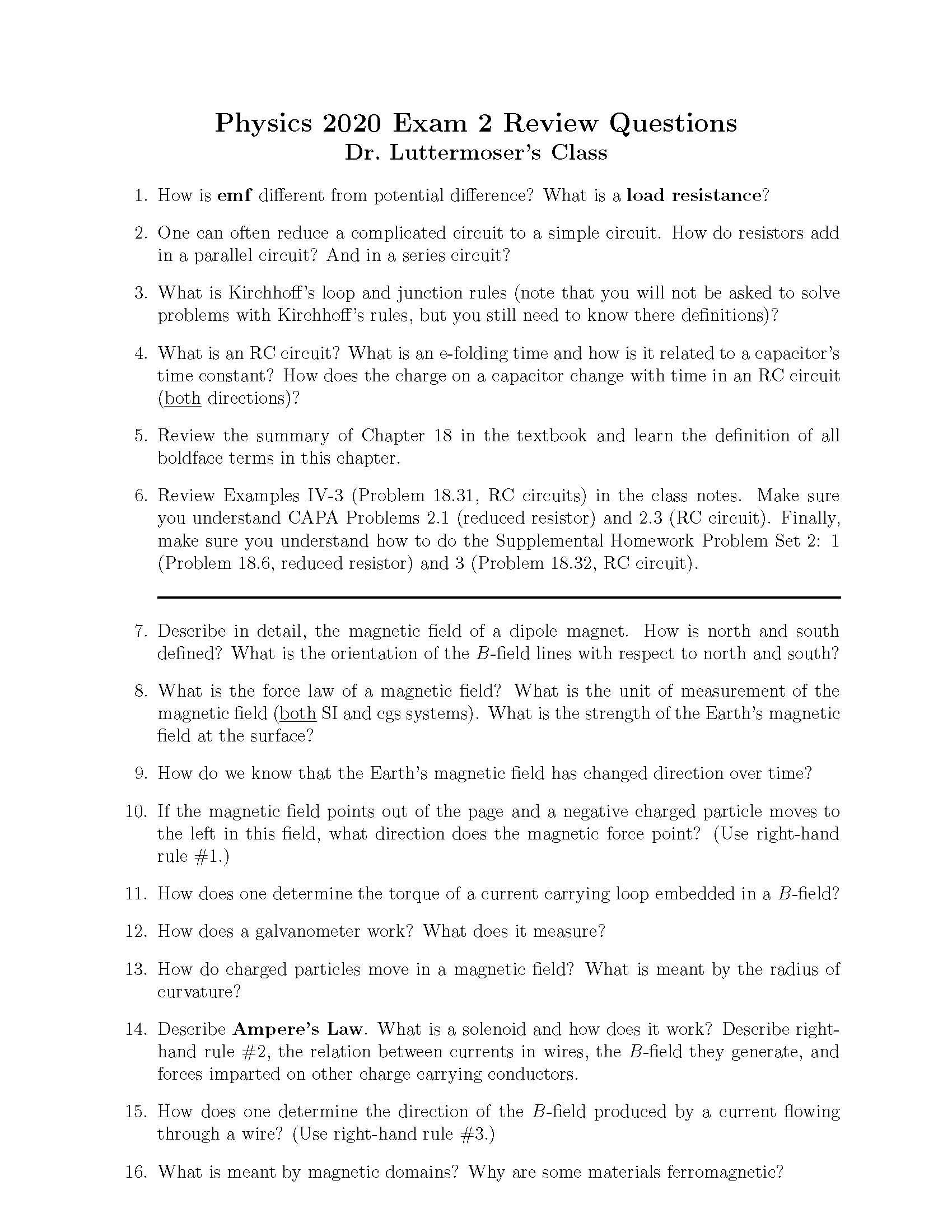 Gen Physics II Noncalc