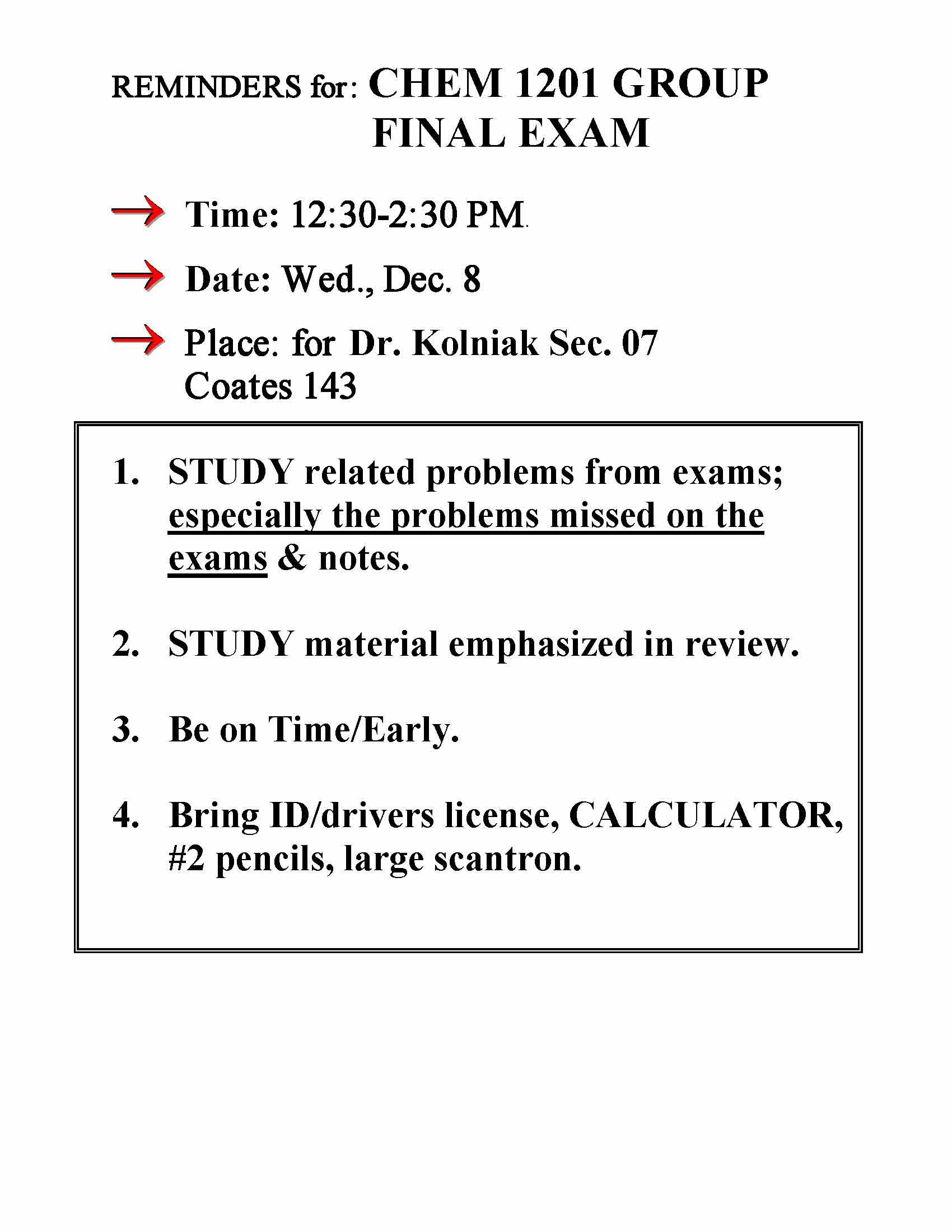 GEN CHEMISTRY I