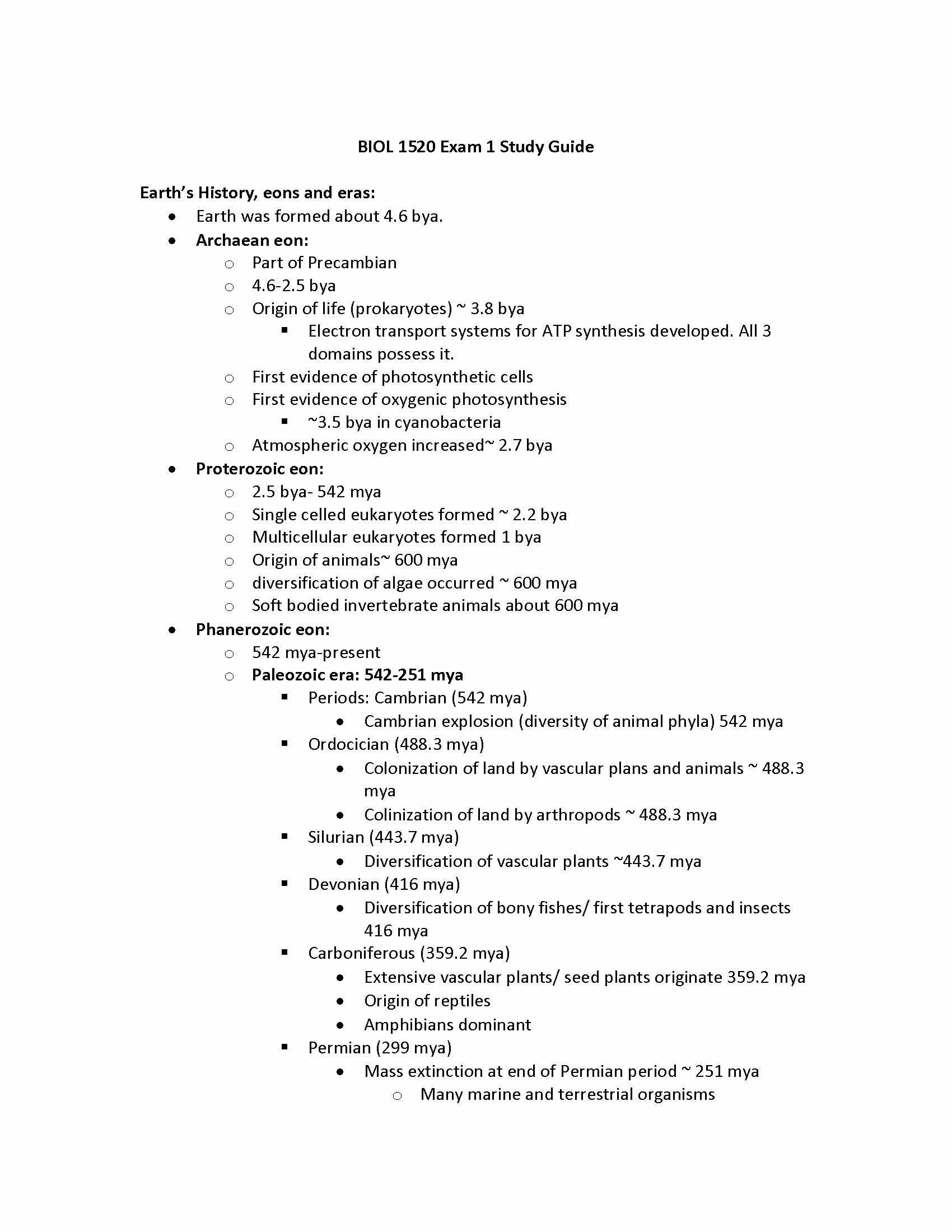 Intro to Organismal Biol