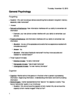 General Psychology 11/12