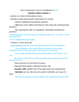 BIO 2012 Genetics notes