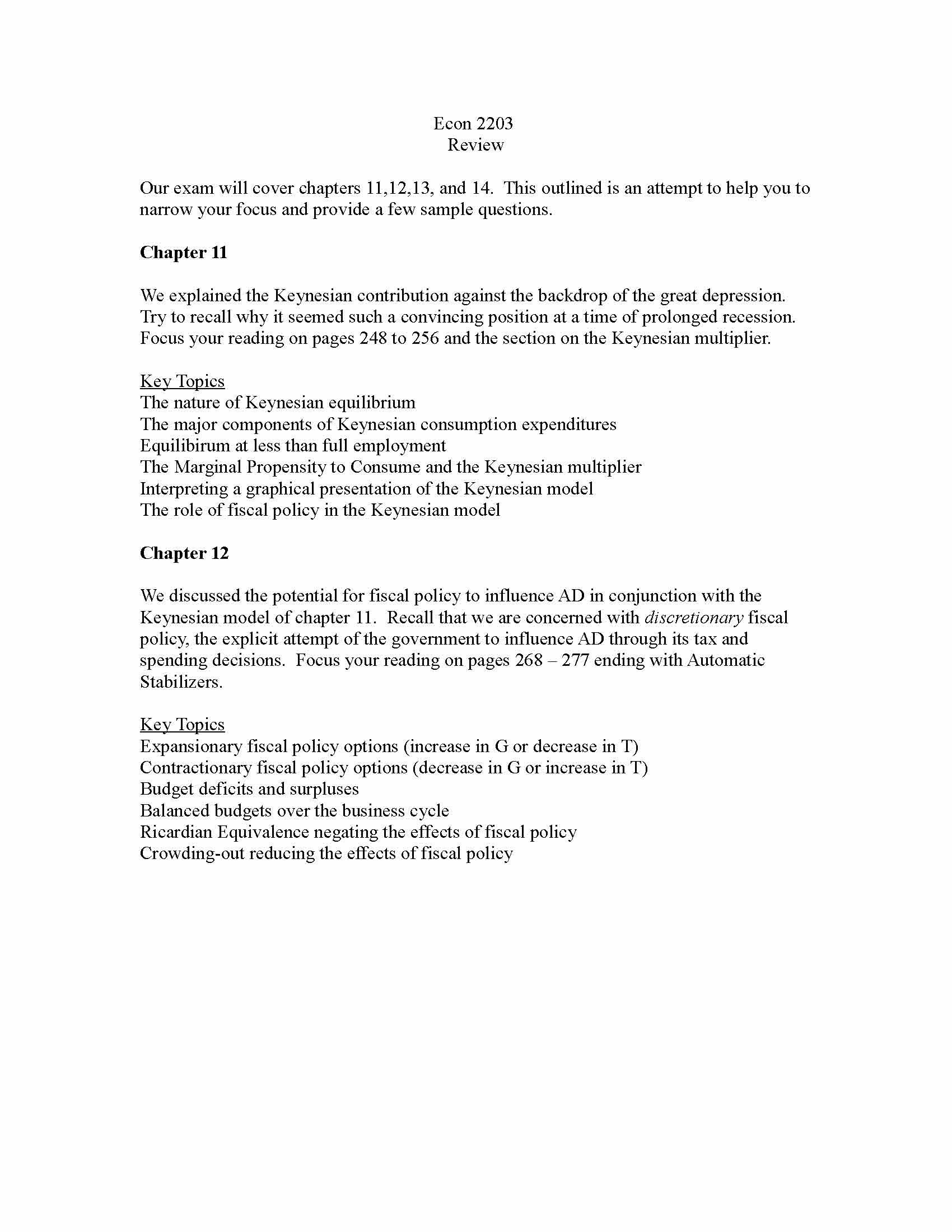 INTRO TO MACRO ECON