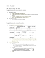 S301 Week 10 Lecture & Textbook Notes