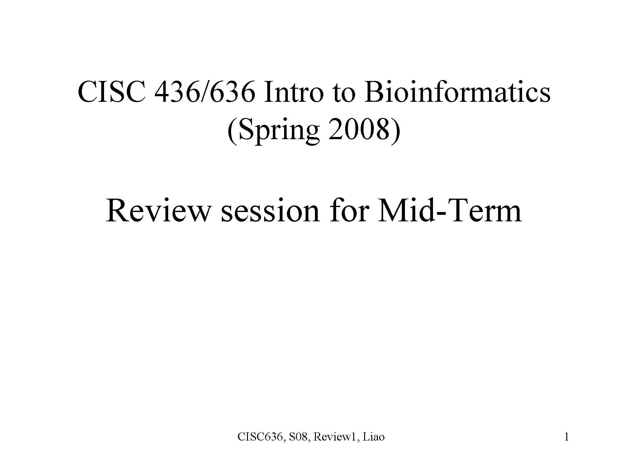 Bioinformatics