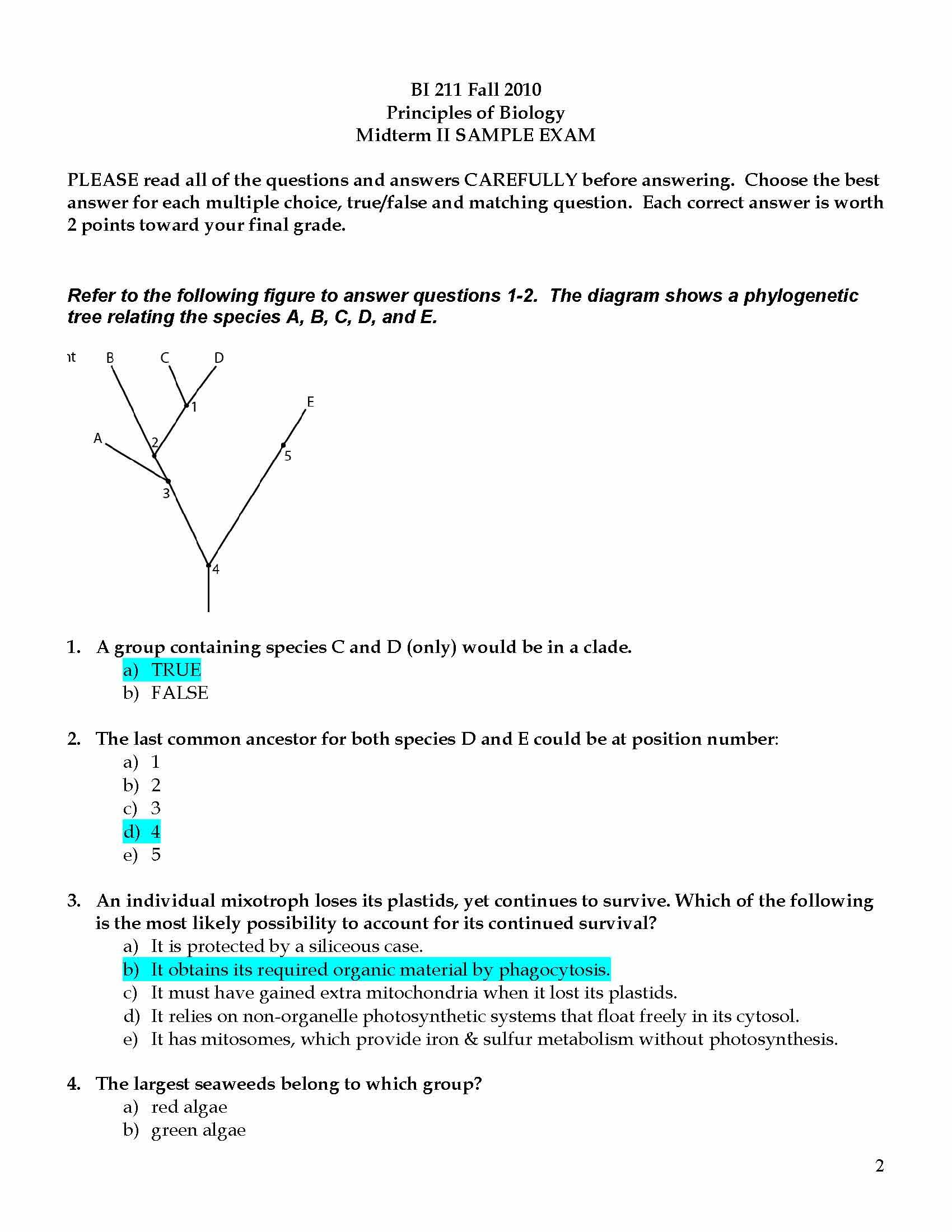 PRINCIPLES OF BIOLOGY