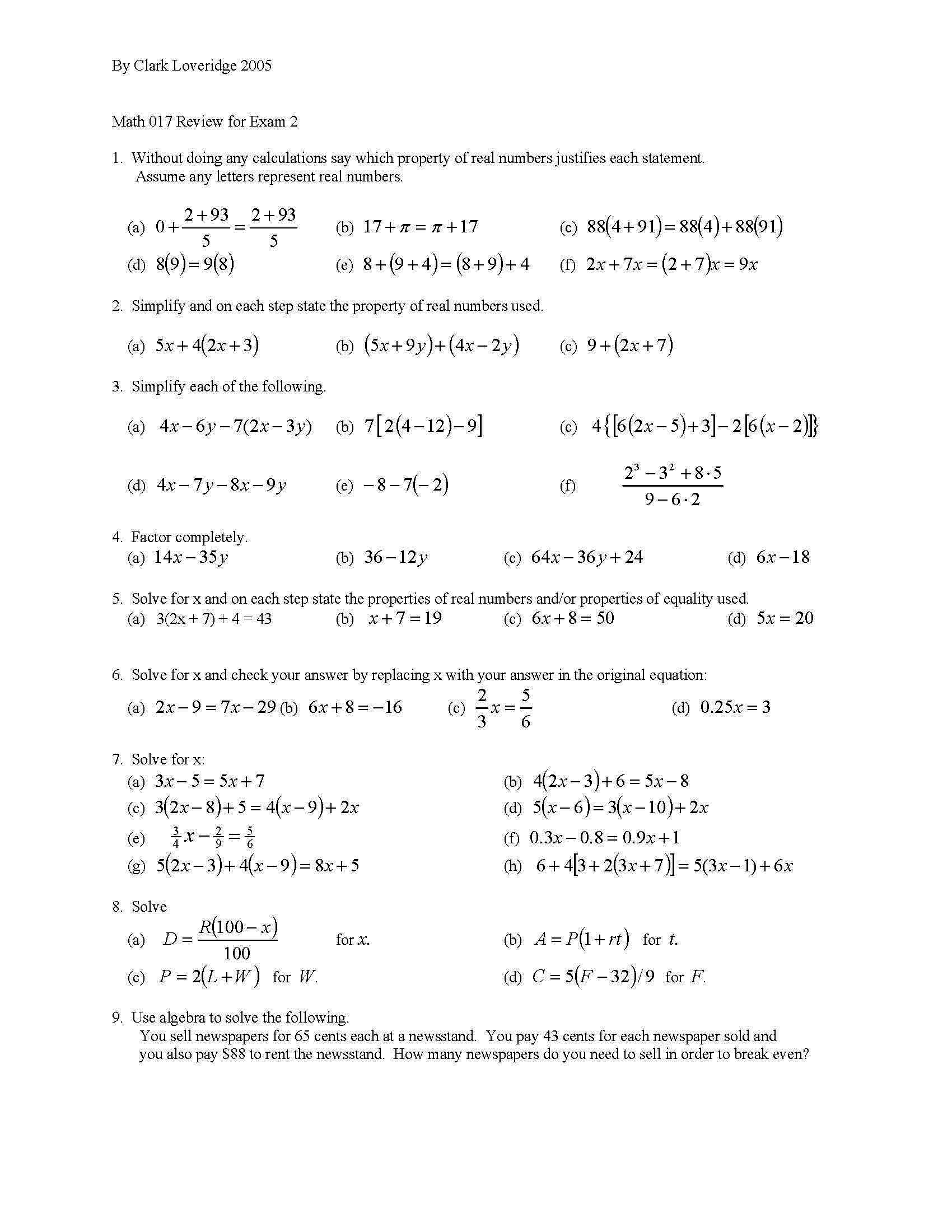Elementary Algebra