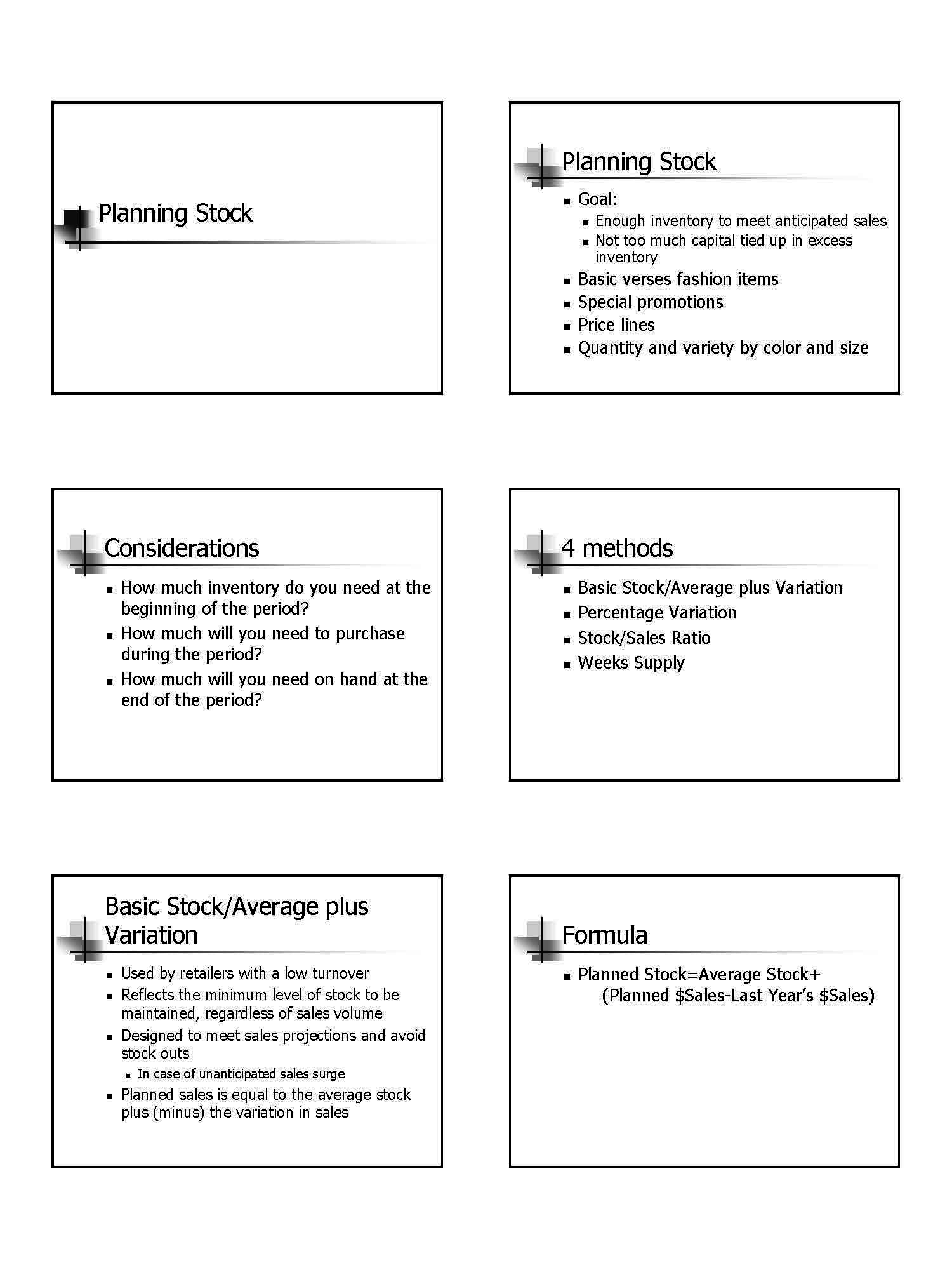 Merchandise Buying and Planning