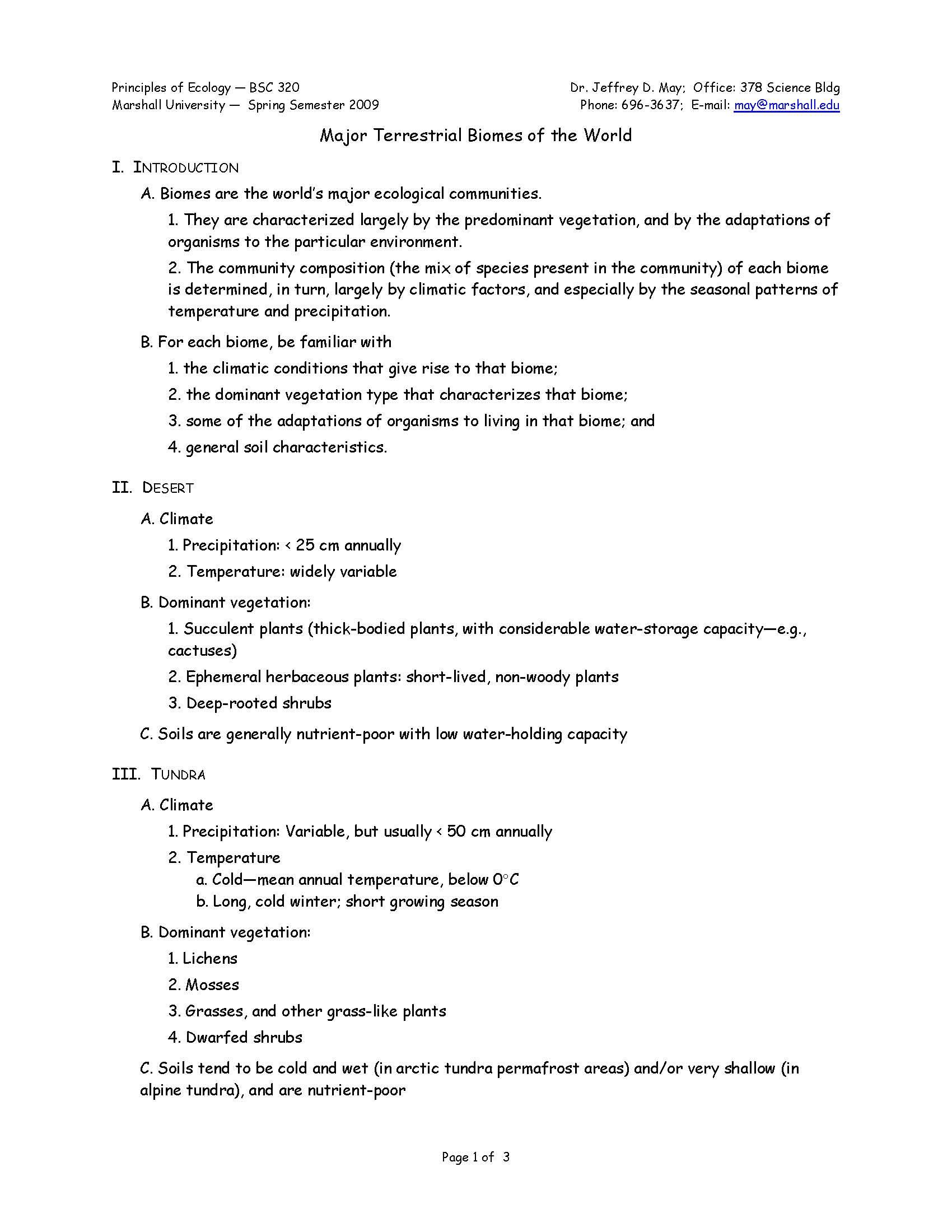 Principles of Ecology