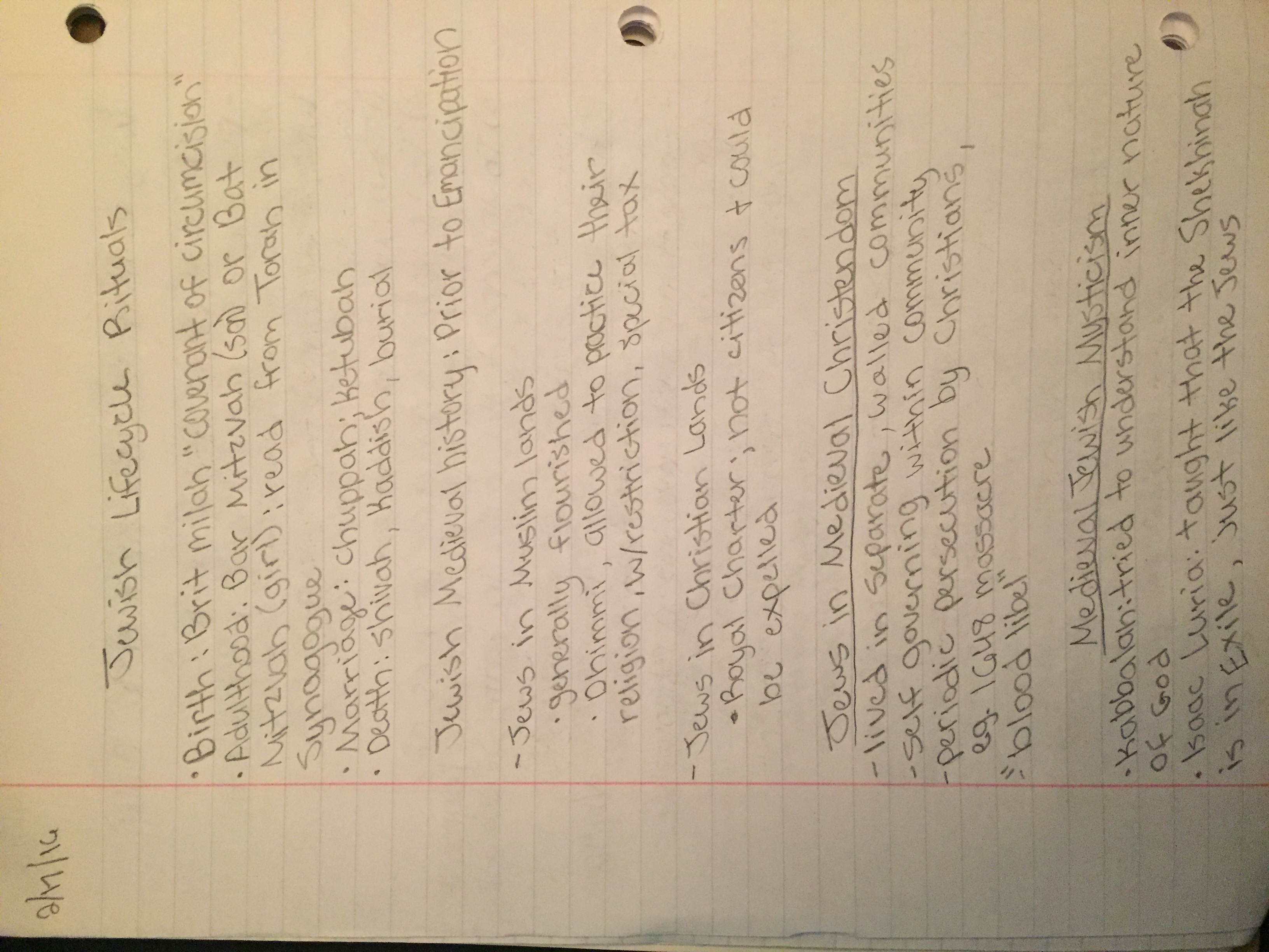RELS Week 4 Notes