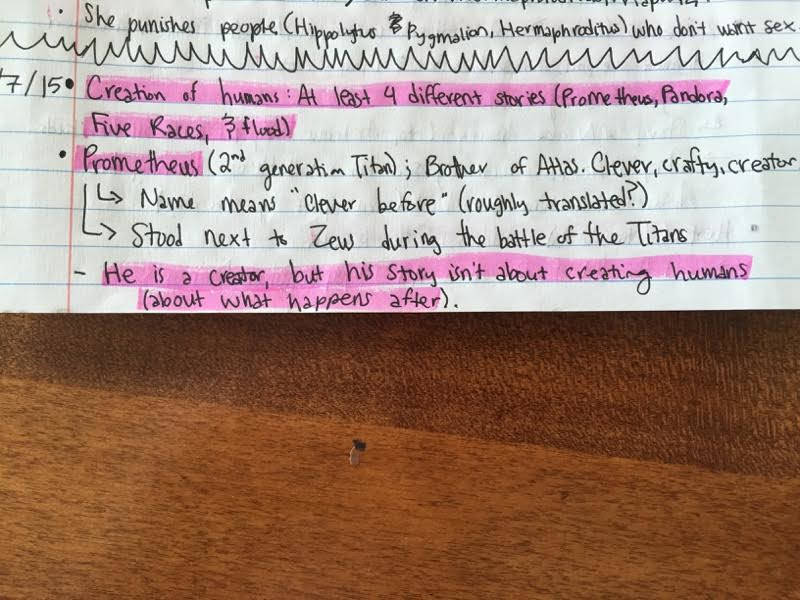 From the creation of humans to King Penthos