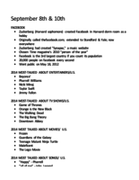 Intro to Mass Comm. Week 3 notes (Sept. 8 & 10)