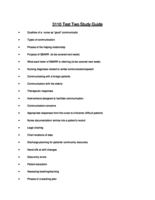 NURS 3110 Test 1 Notes and Study Guide