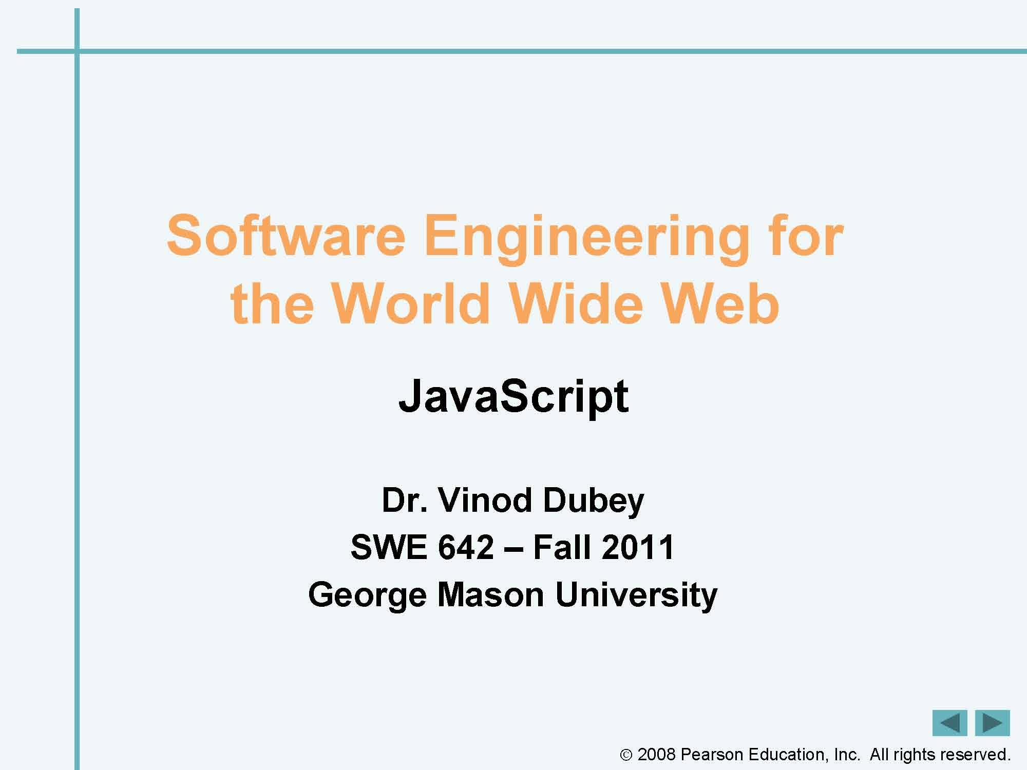 Software Eng for WWW