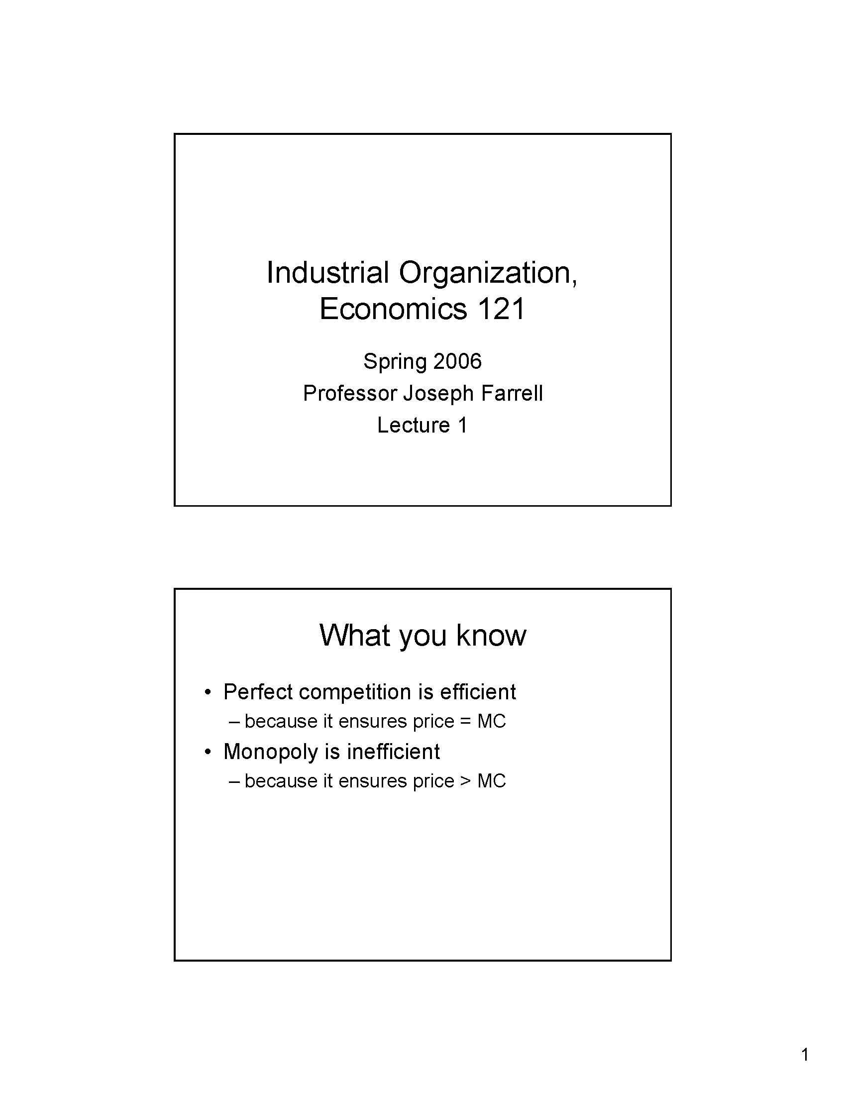Industrial Organization and Public Policy