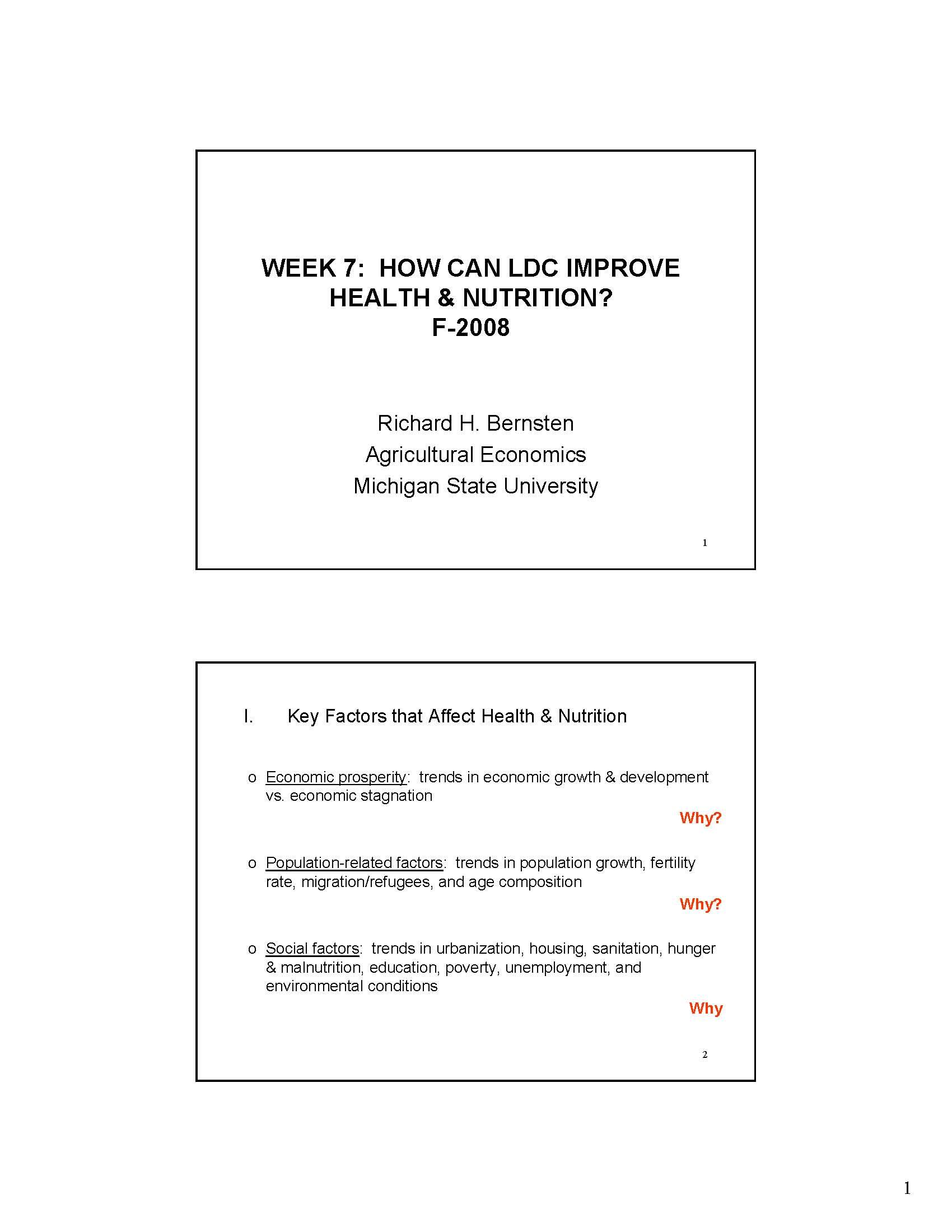 World Food Popul & Poverty