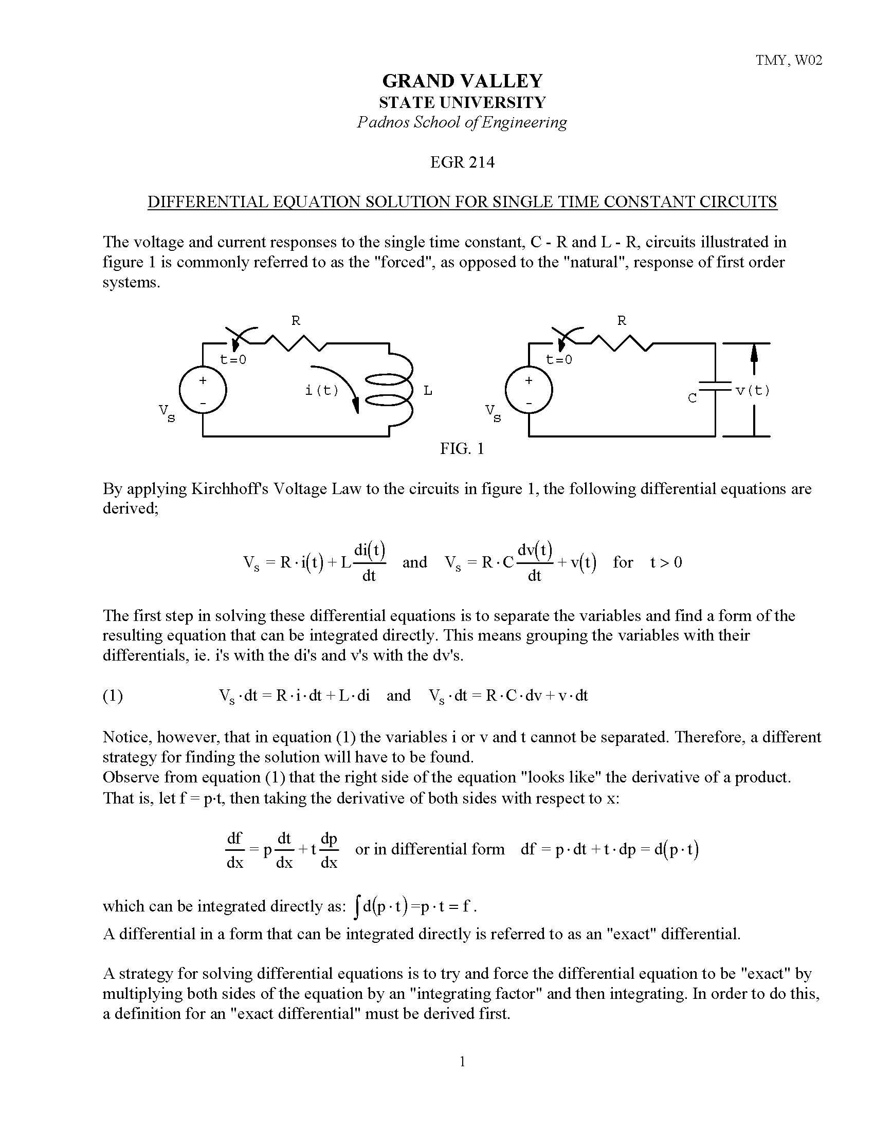 Circuit Analysis I