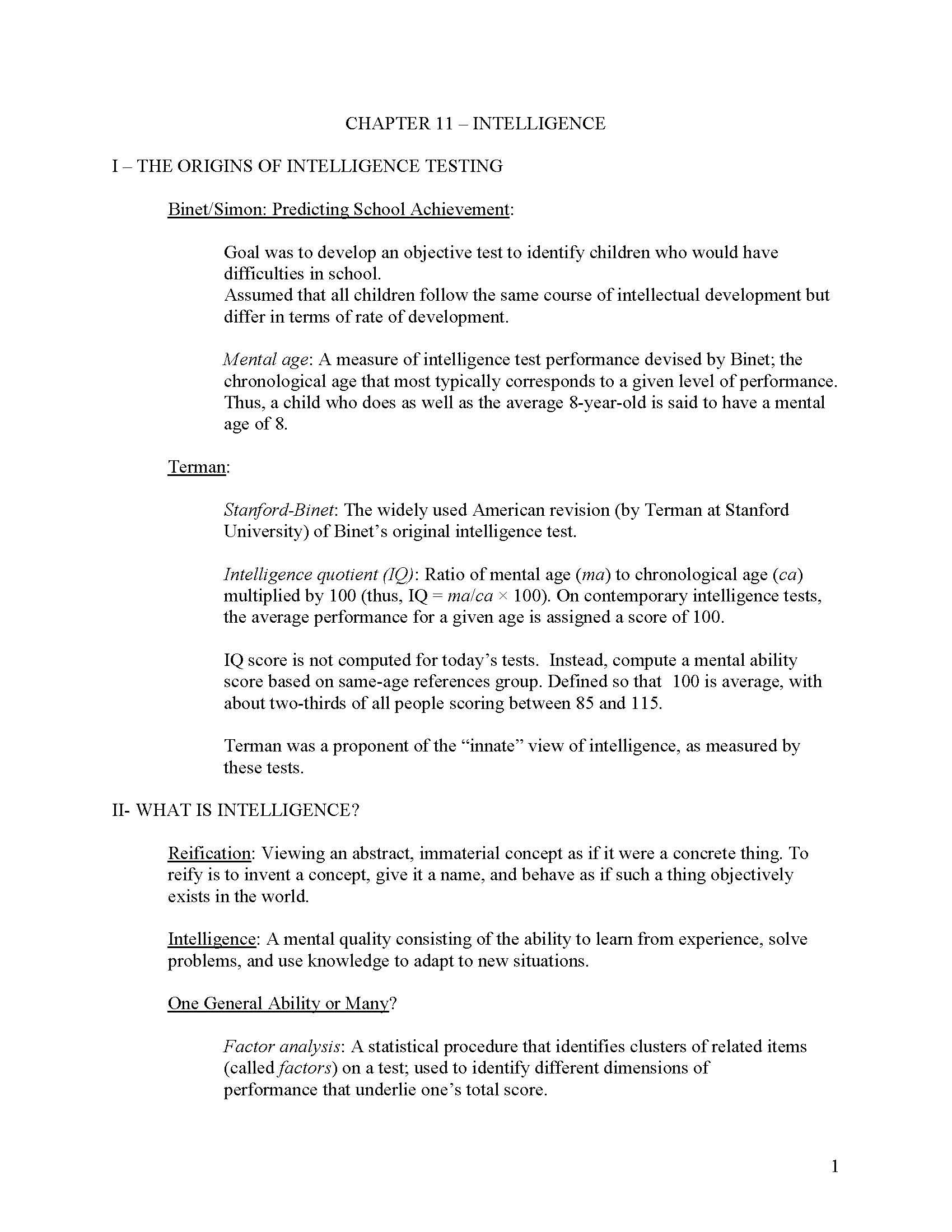 Introductory Psychology