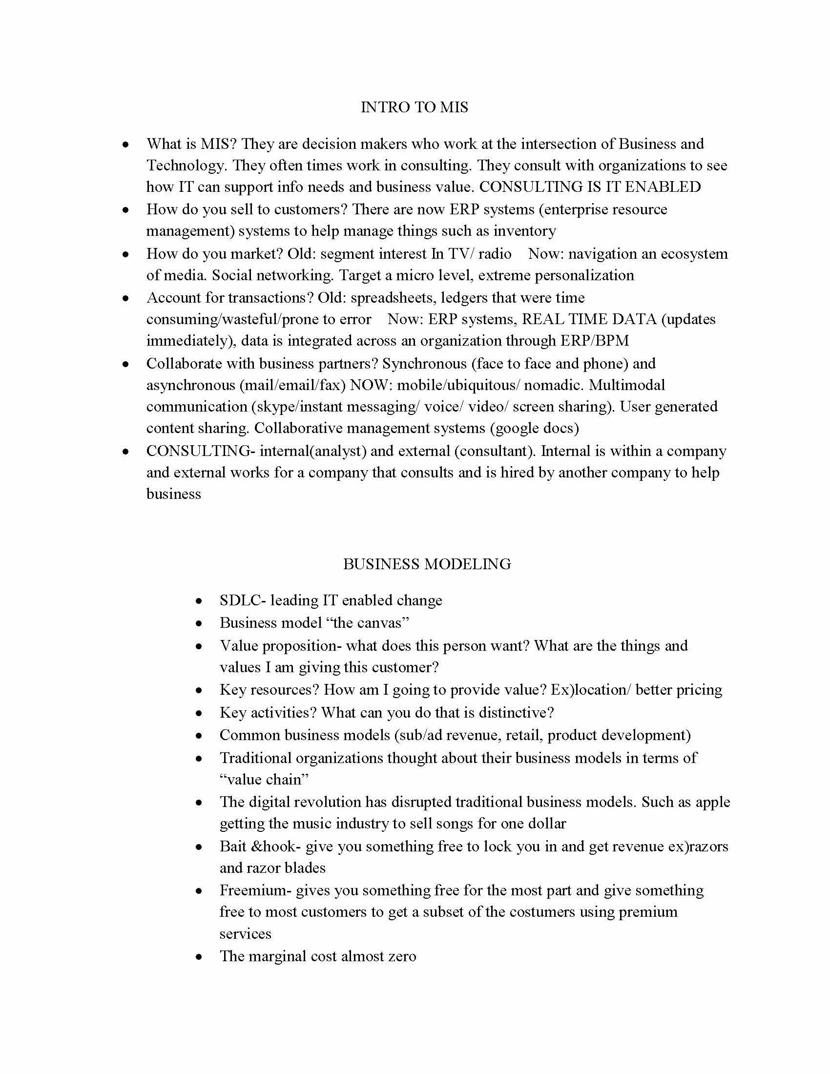 INTRO TO INFO SYS