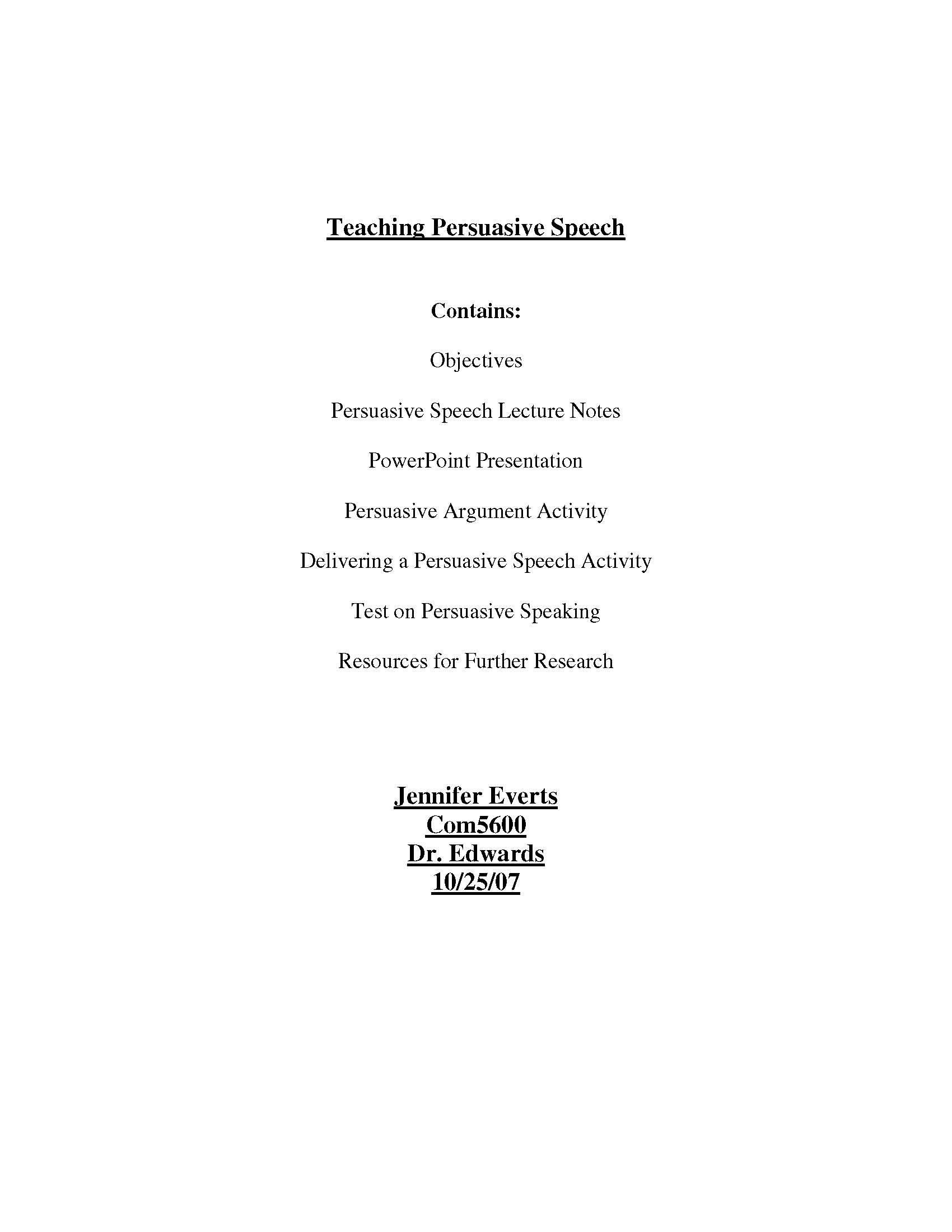 Teaching Communication