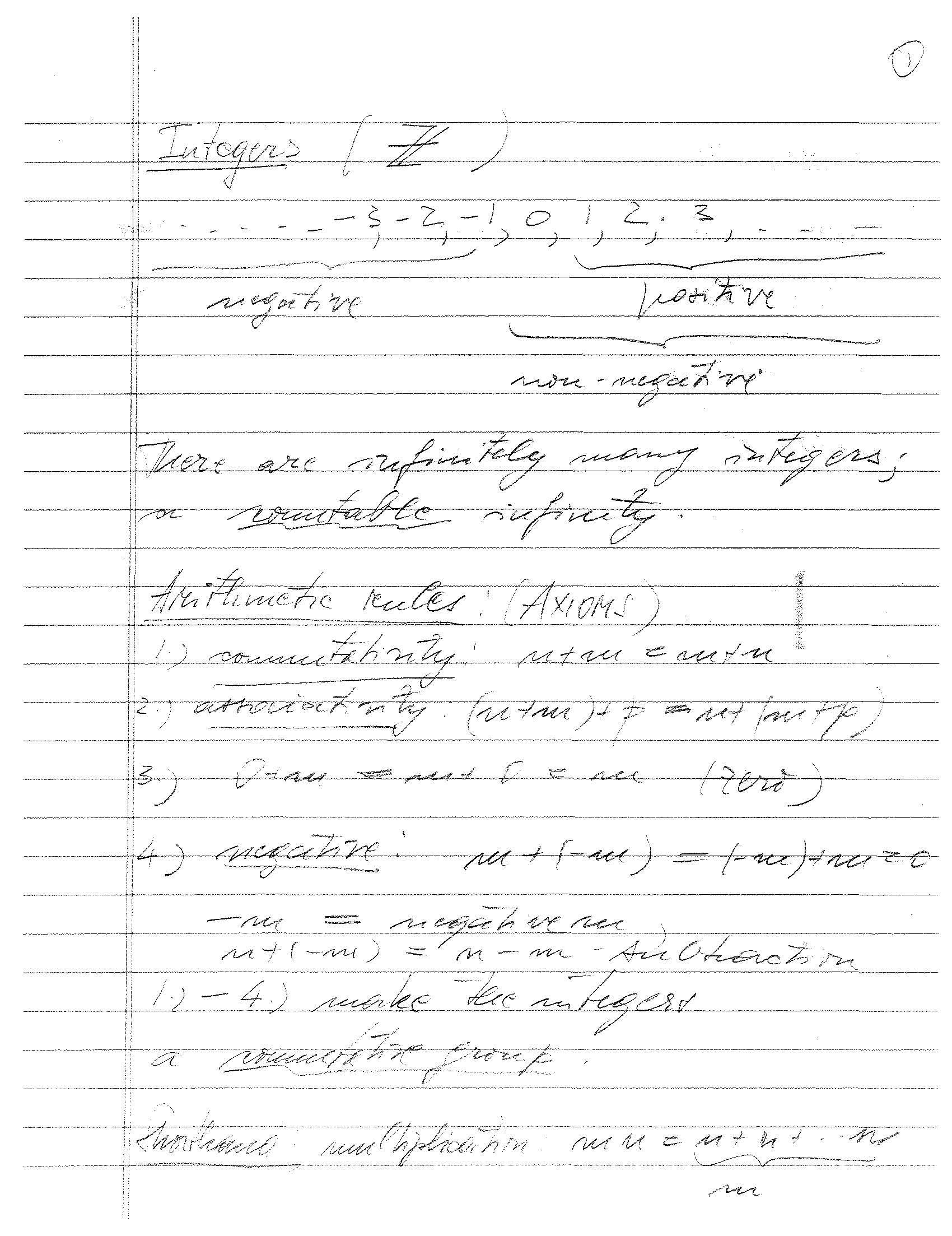 MATHEMATICAL ANALYSIS I