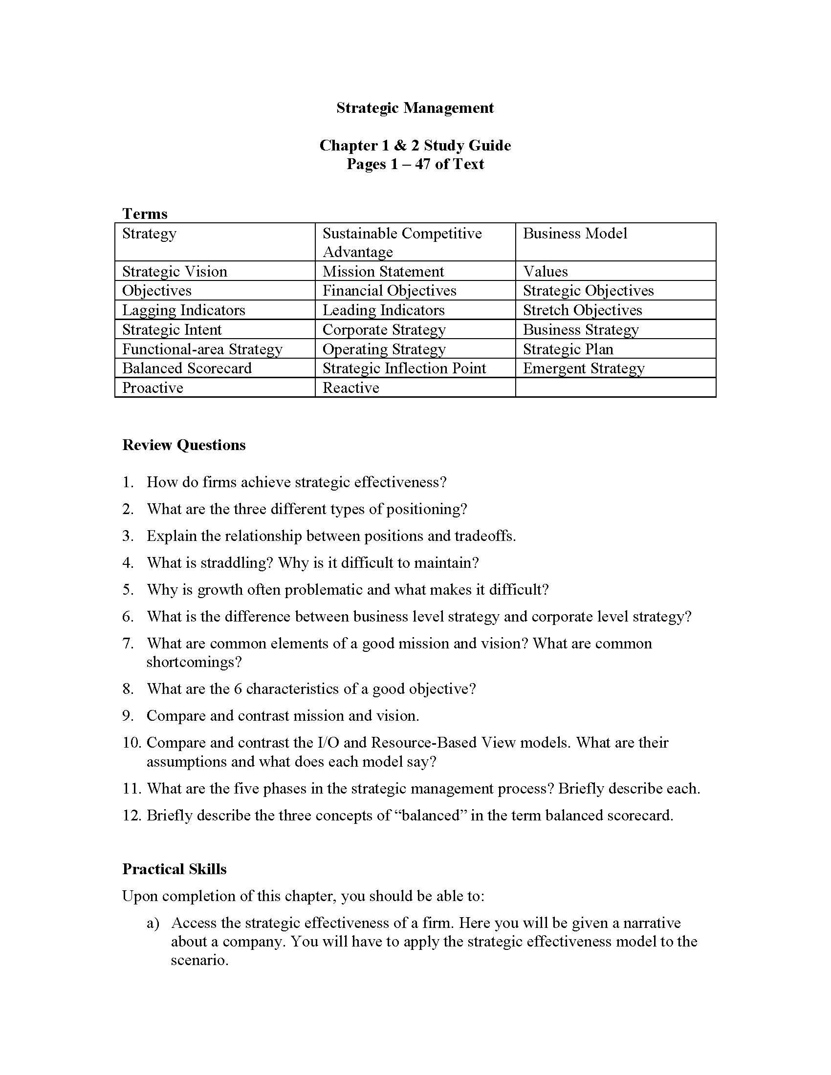 STRATEGIC MANAGEMENT