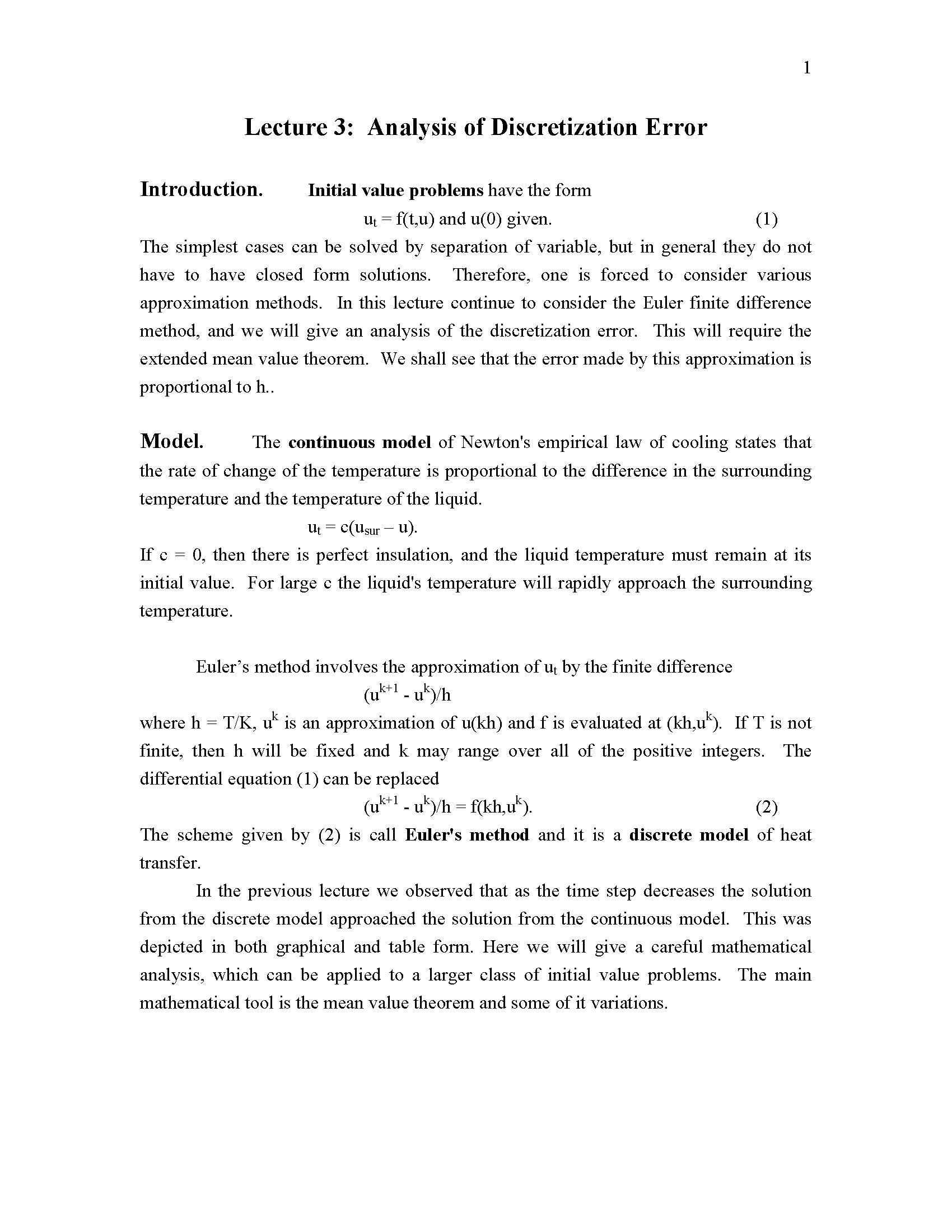 Introduction to Applied Mathematics