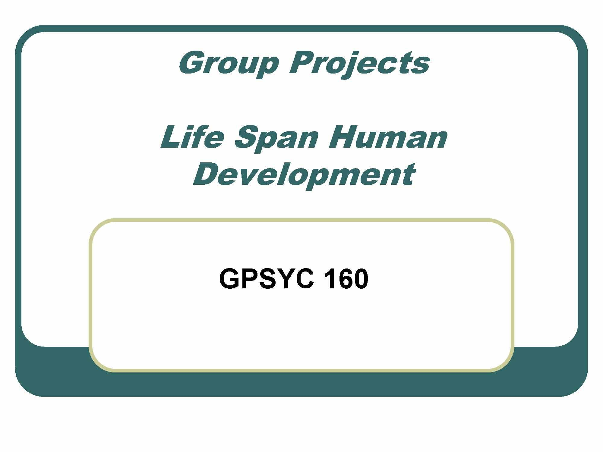 LIFE SPAN HUMAN DEV [C5SD]