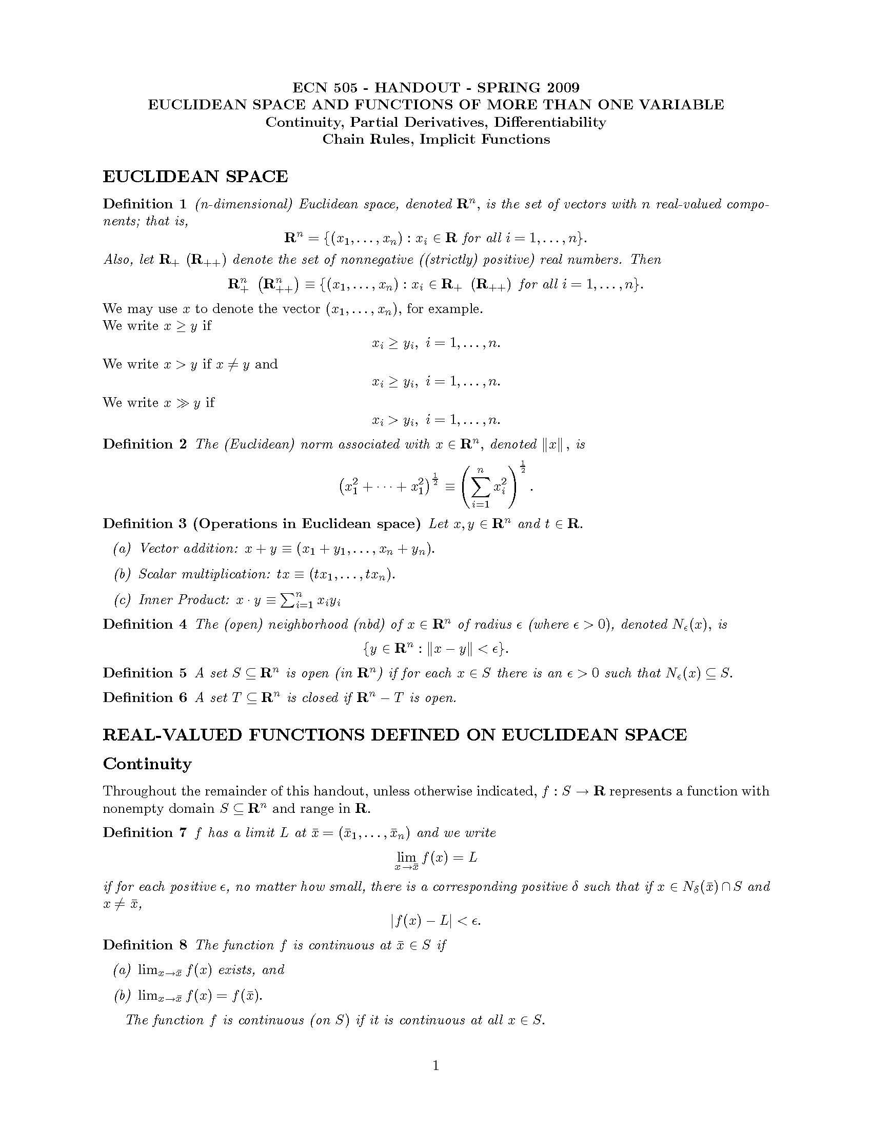 Mathematical Economics