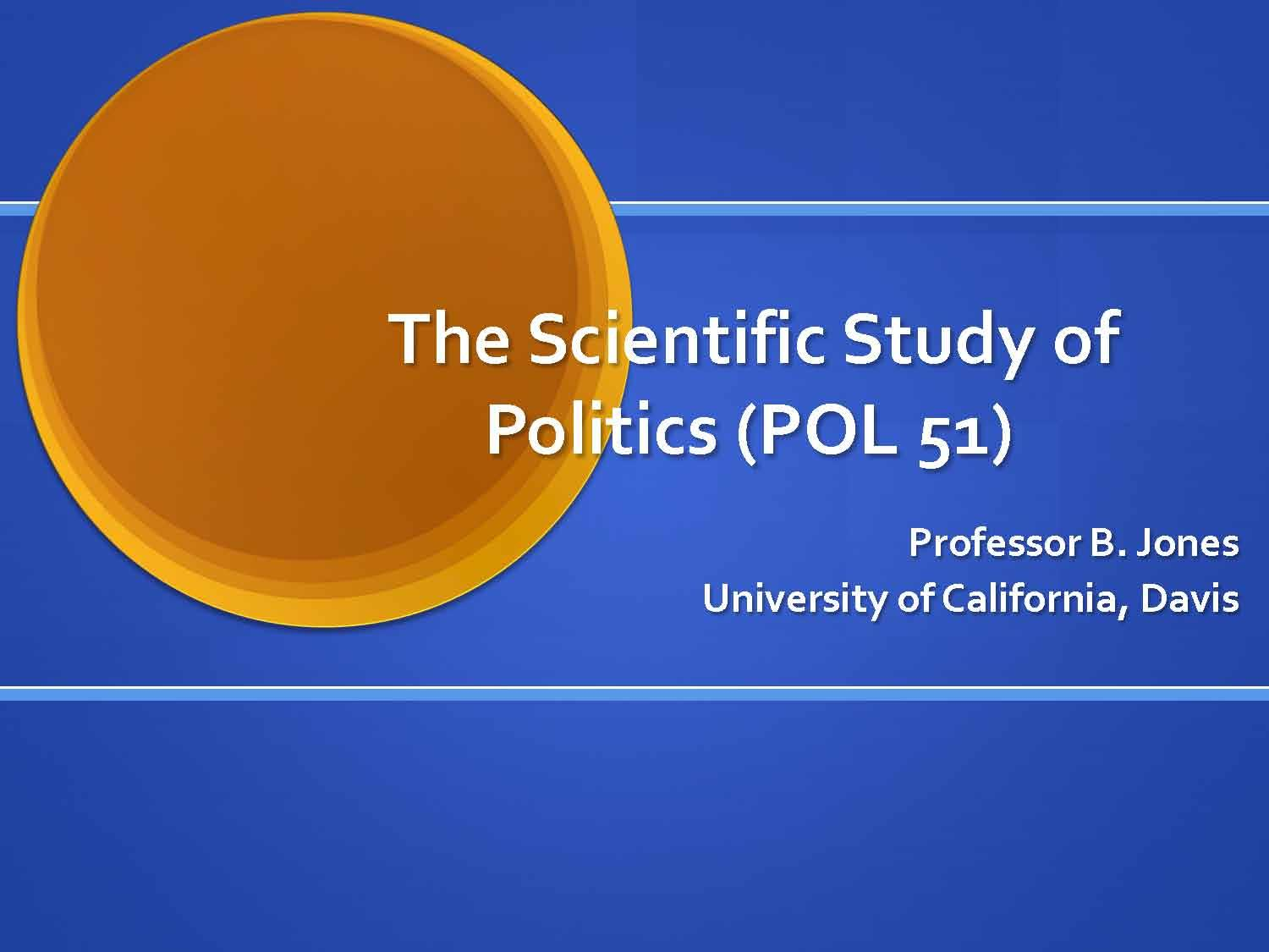 Scientific Study Politic