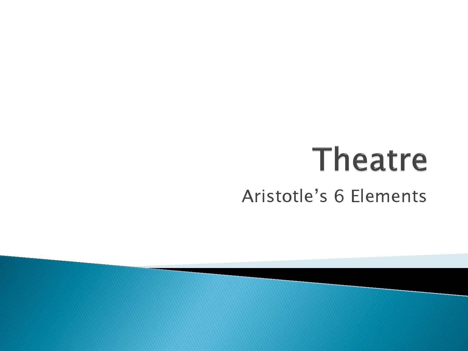 Theater Appreciation