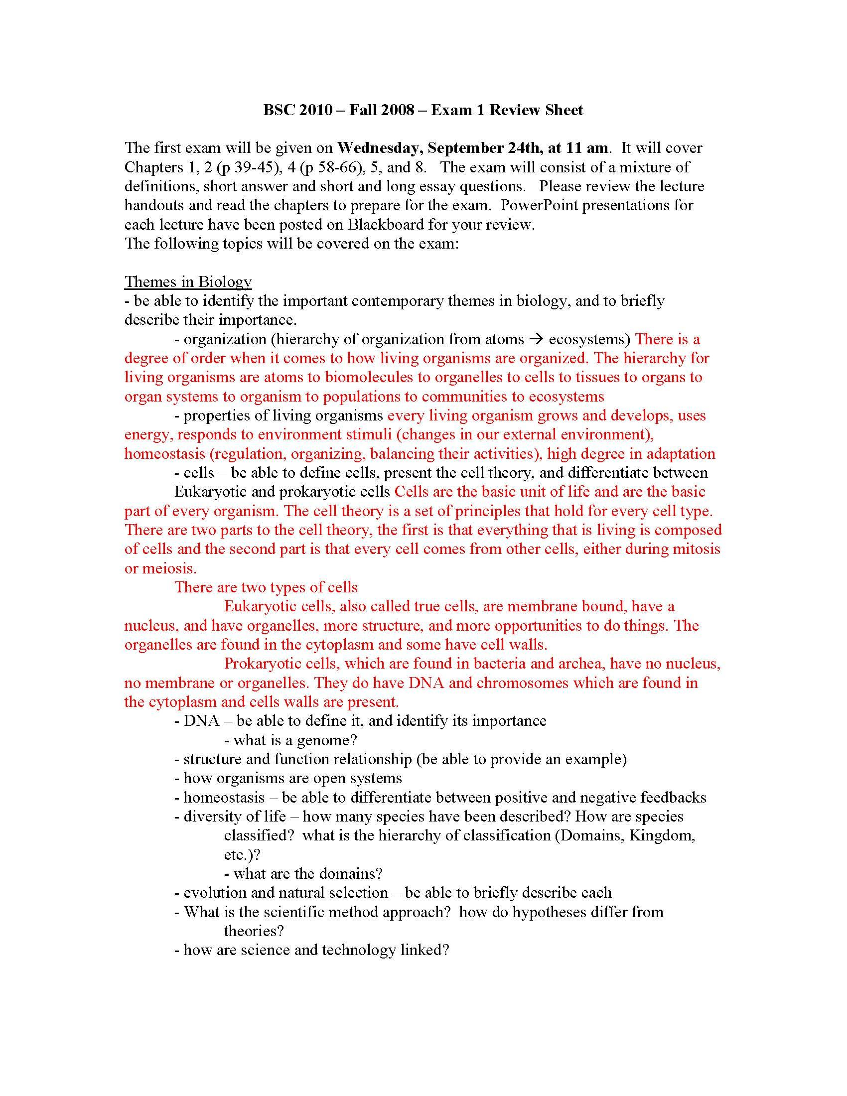 Bio I