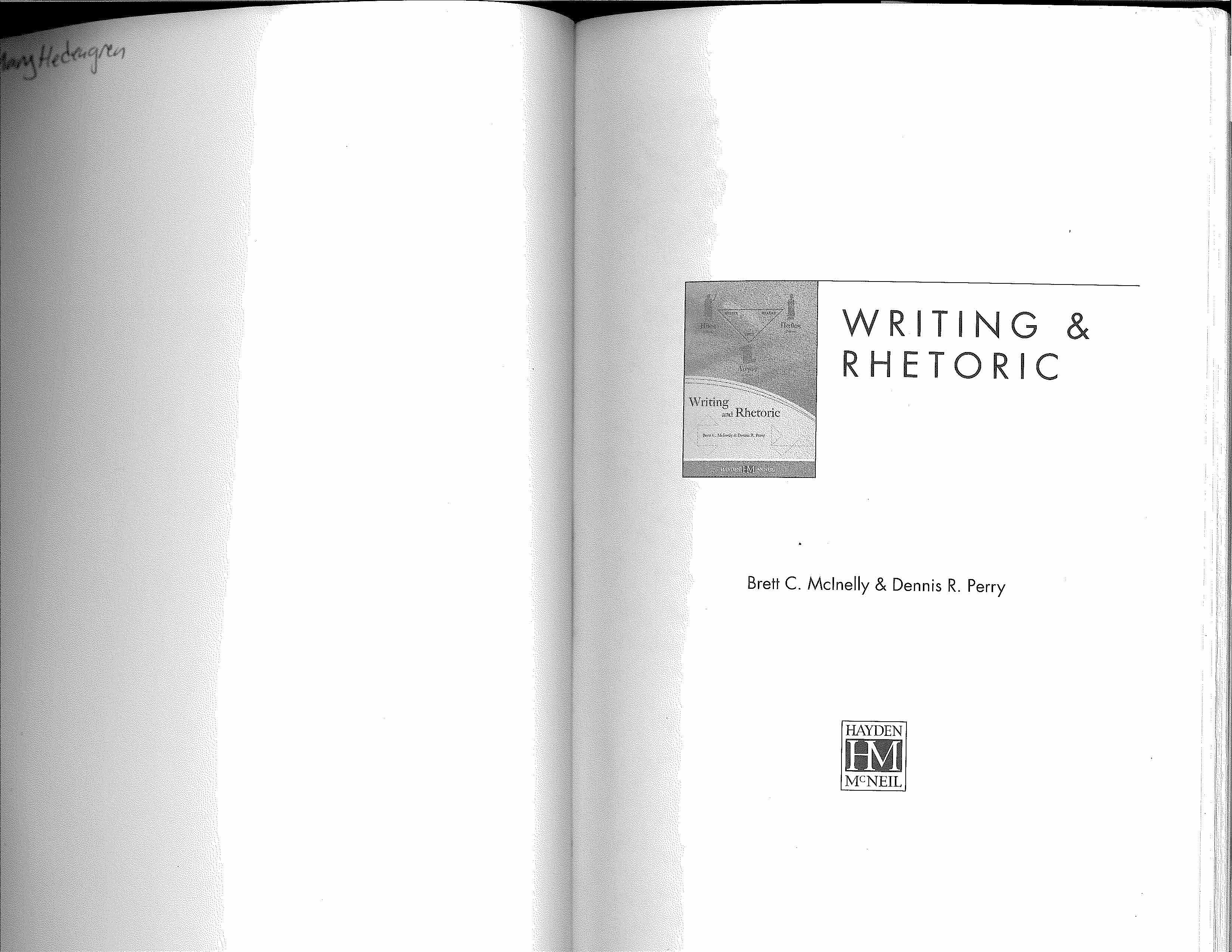 RHETORIC AND WRITING