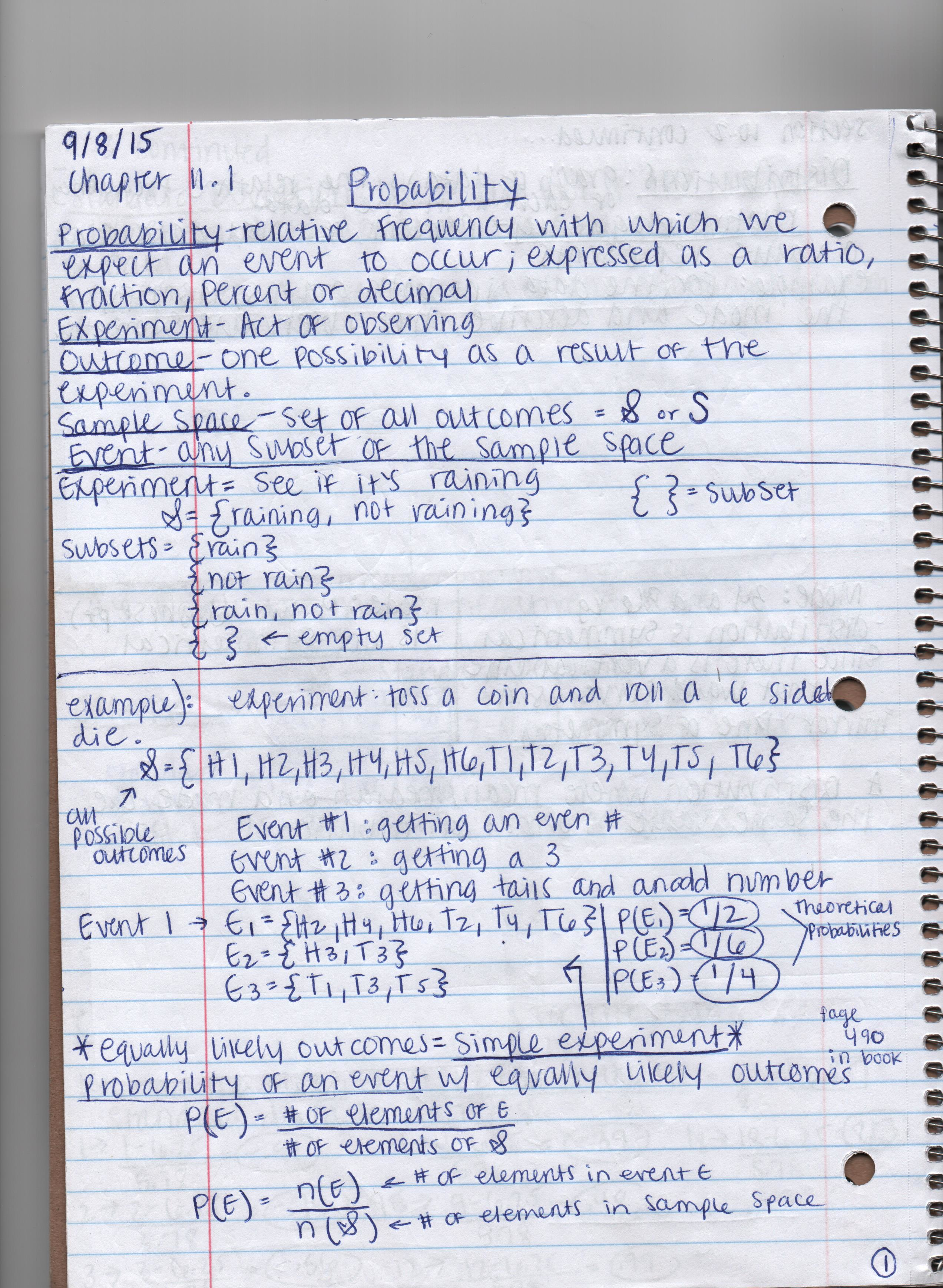 Chapter 11- Probability